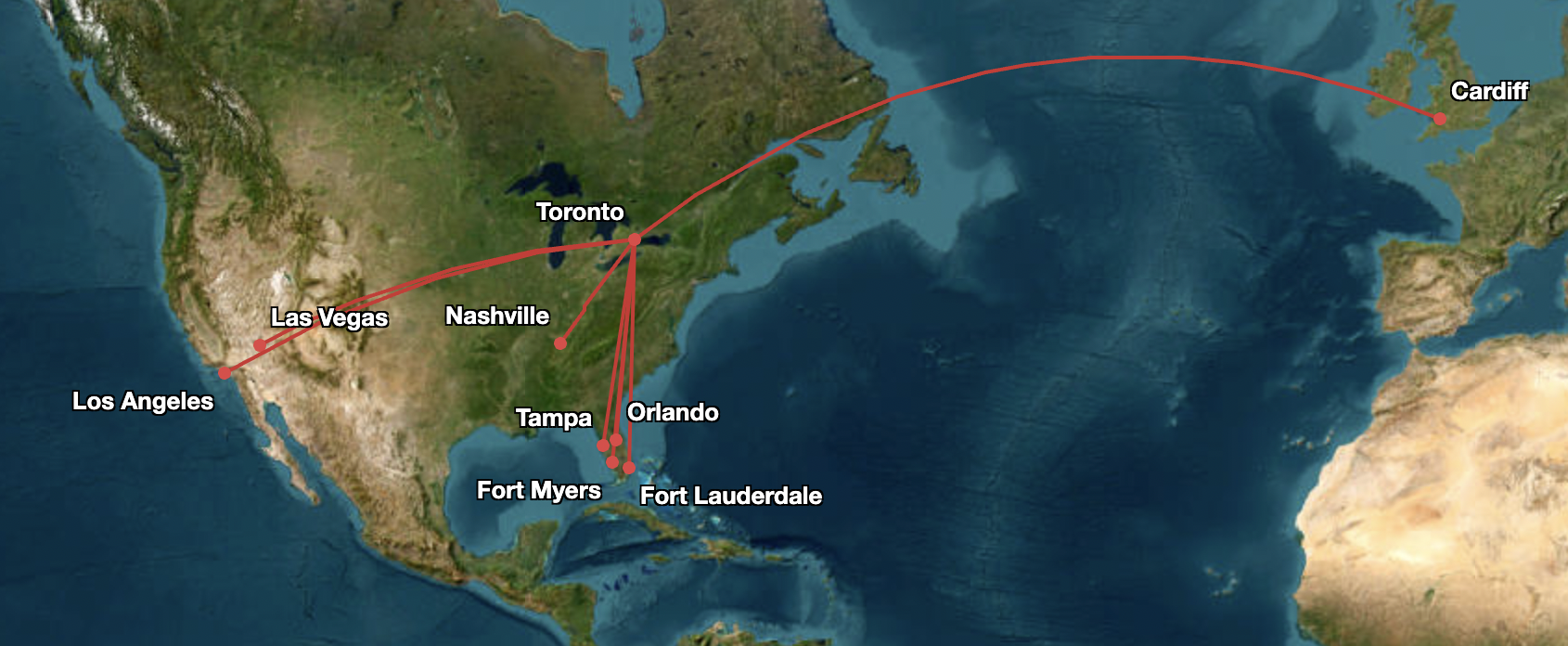 New WestJet route to Cardiff and US connections New WestJet route to Cardiff and US connections
