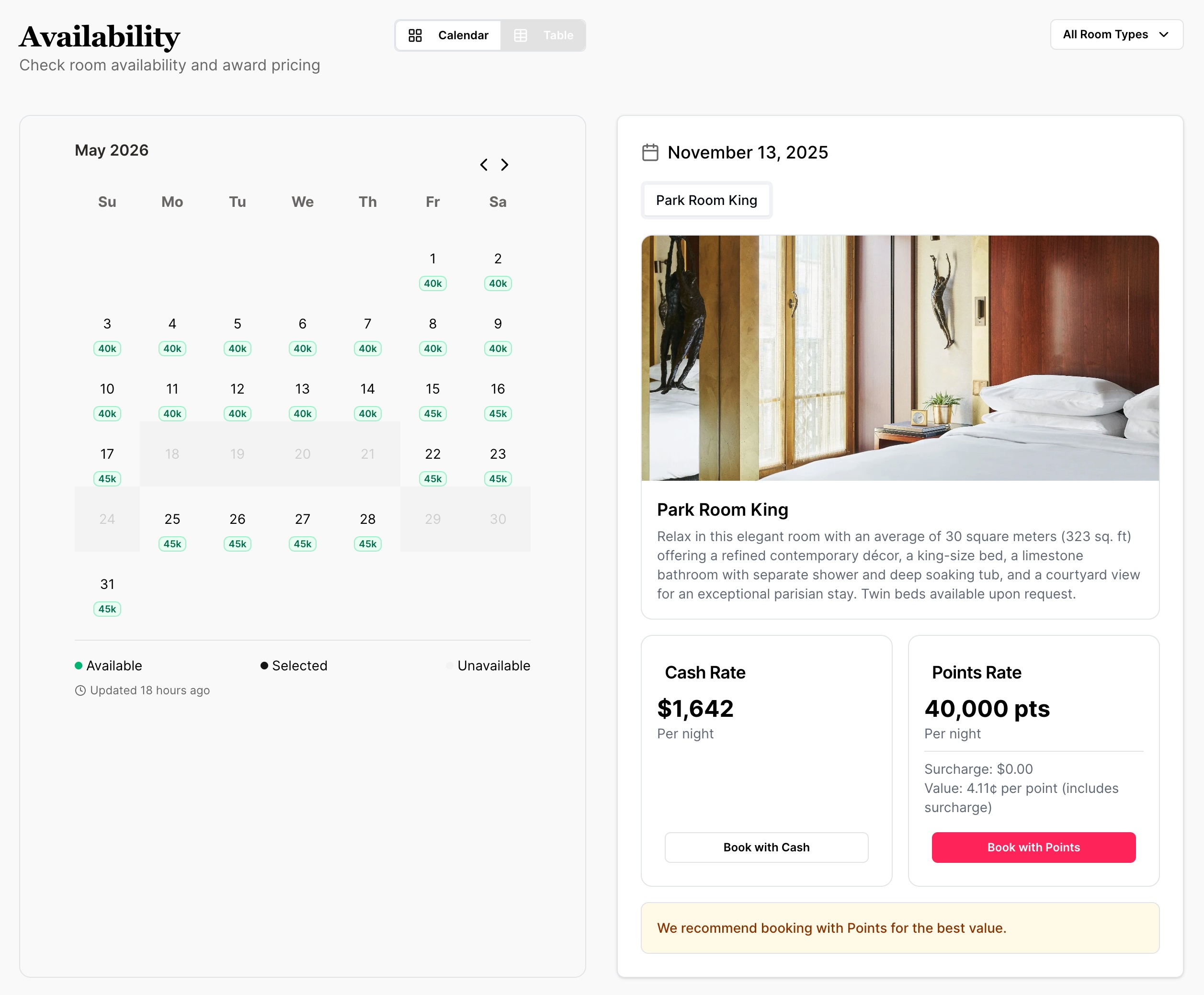 Roame Hotel Award Search tool Roame Hotel Award Search tool