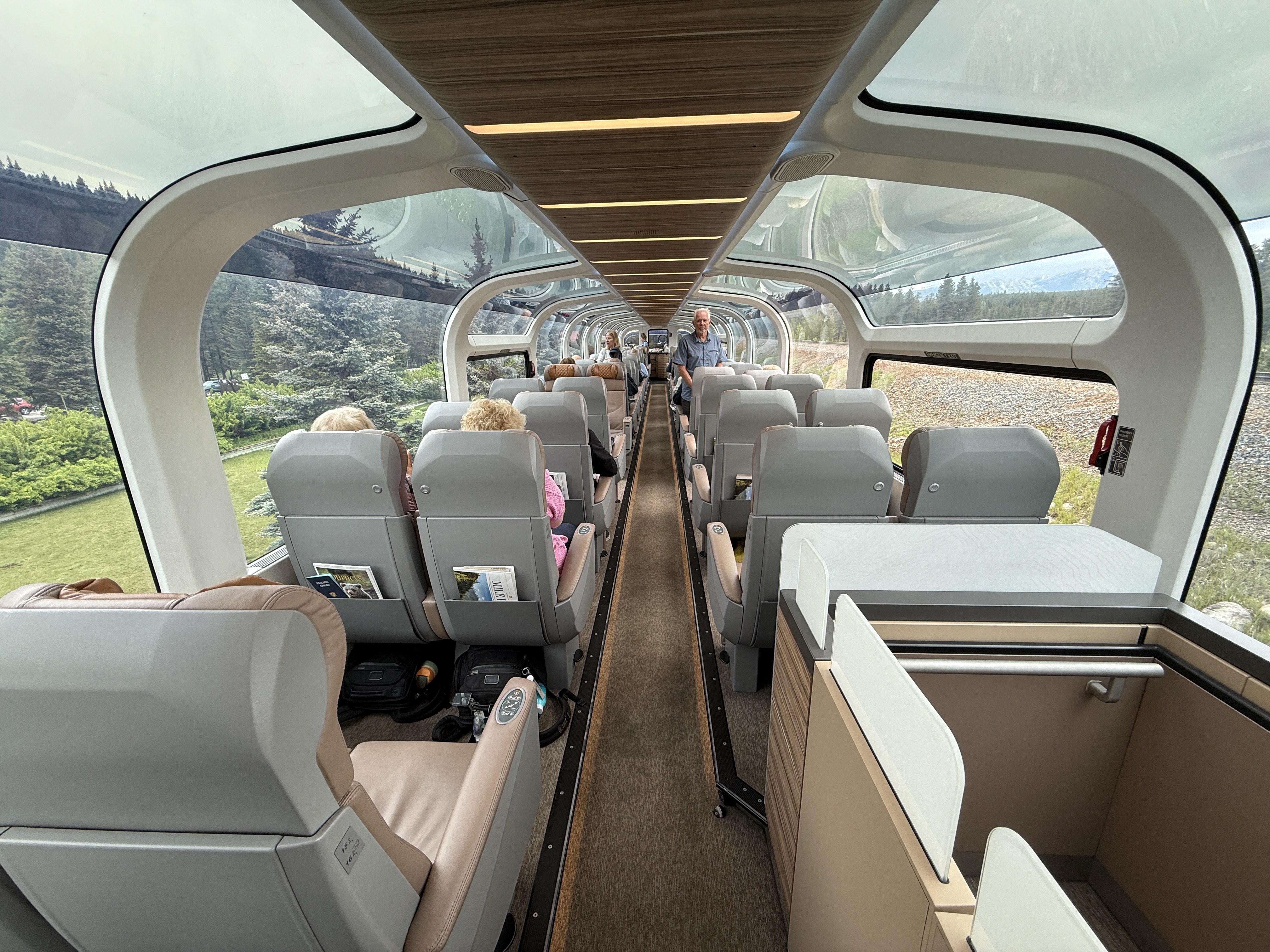 Rocky Mountaineer Gold Leaf Seating Forward