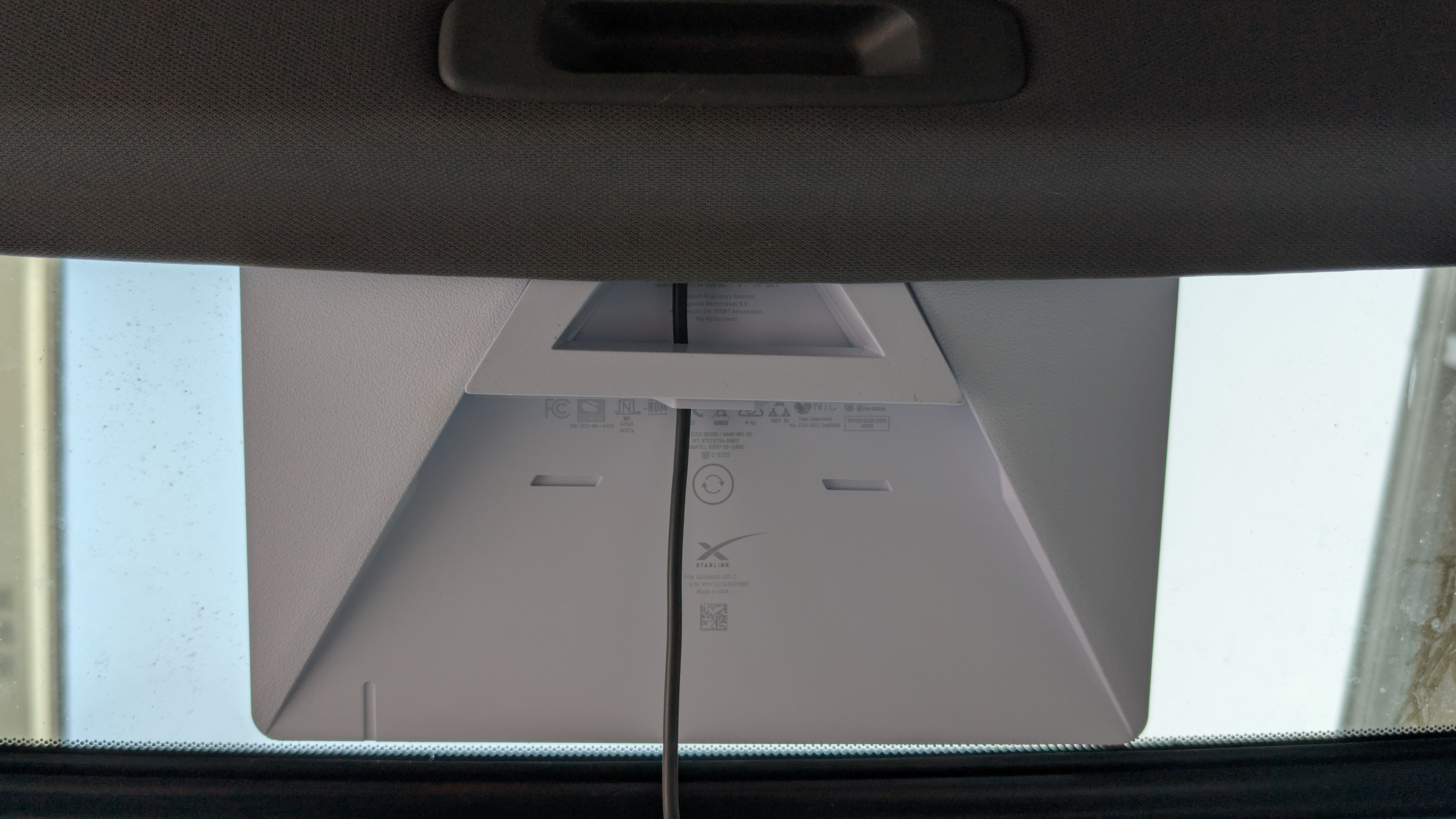 Starlink Mini in a sunroof Starlink Mini in a sunroof