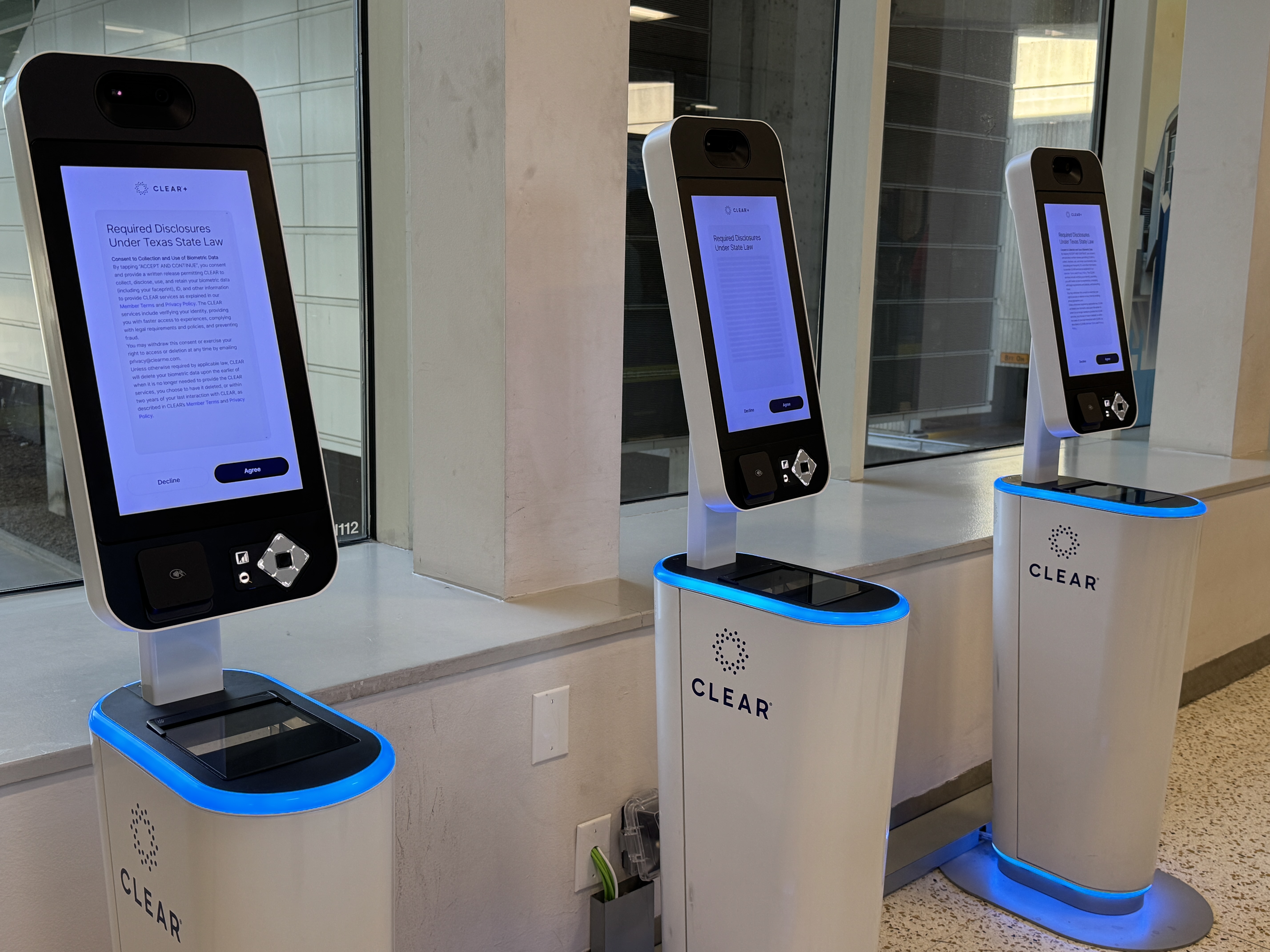 TSA IAH Terminal A 110325 North CLEAR kiosks TSA IAH Terminal A 110325 North CLEAR kiosks