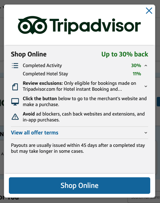 TripAdvisor on Capital One Offers