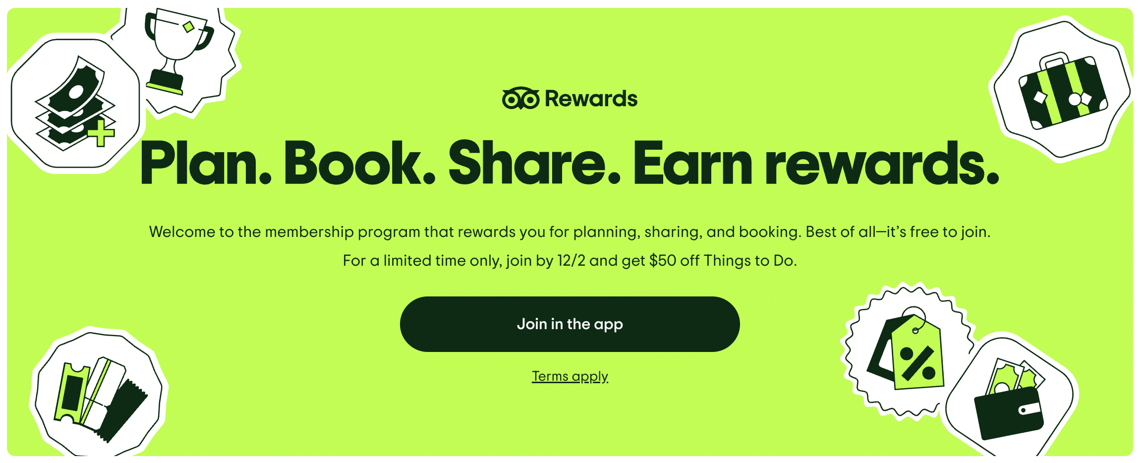Tripadvisor Rewards 50 off booking Tripadvisor Rewards 50 off booking
