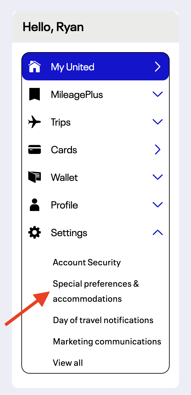 United special preferences United special preferences