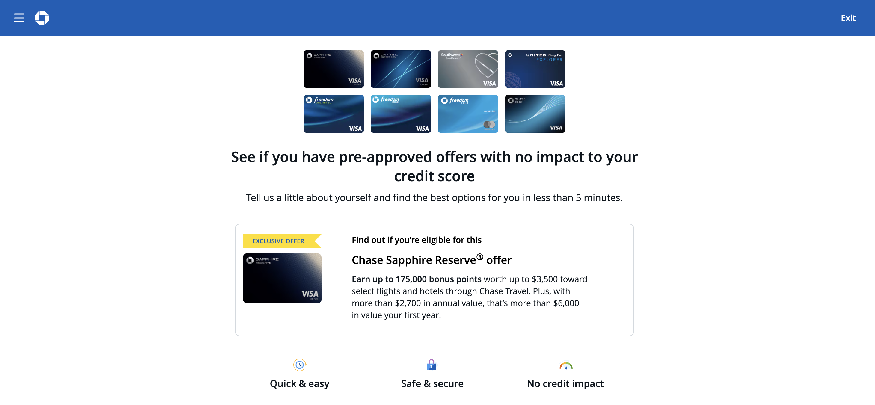 chase preapproved screen