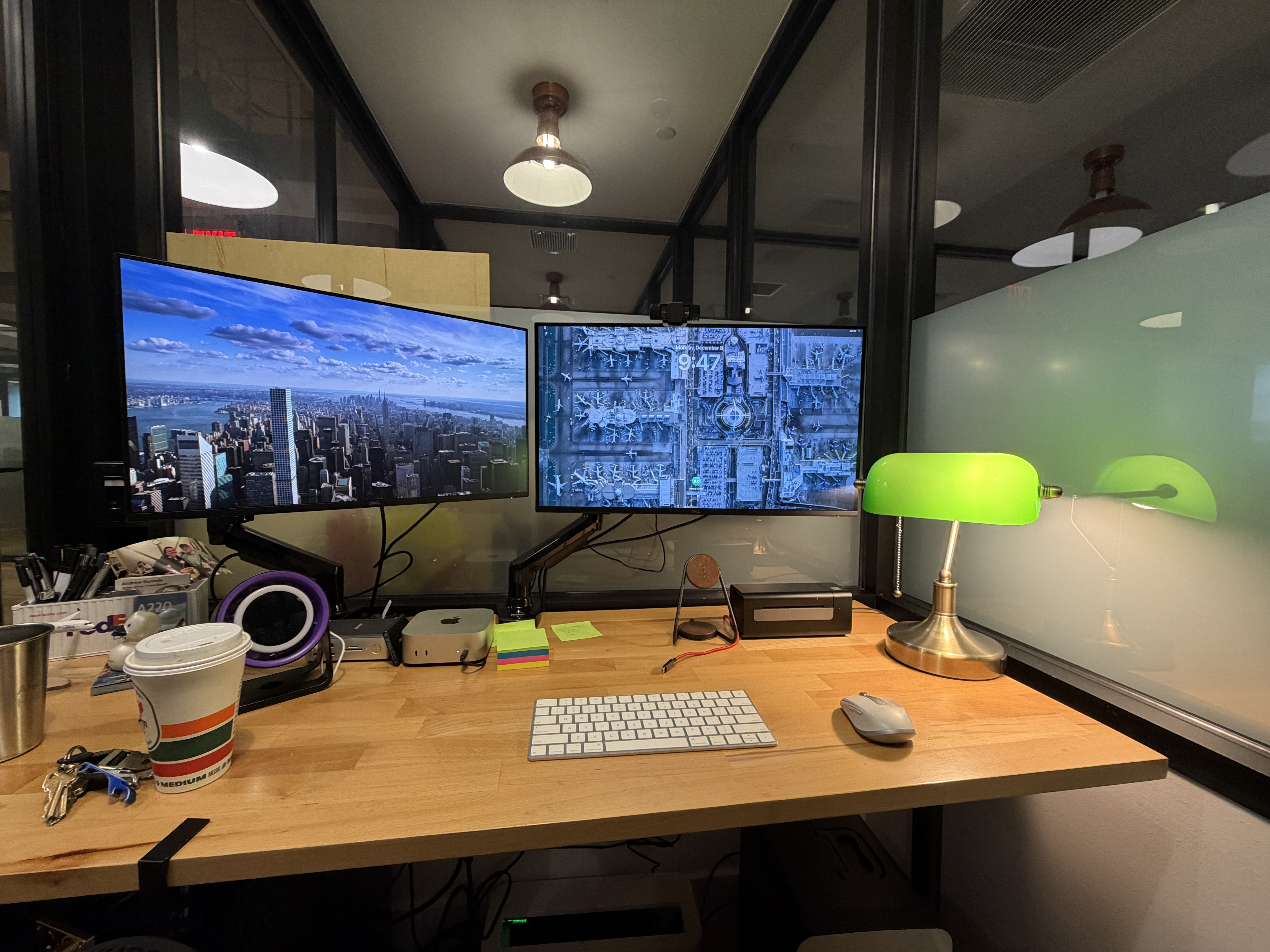 Andrews WeWork Desk with Dell Monitors Andrews WeWork Desk with Dell Monitors