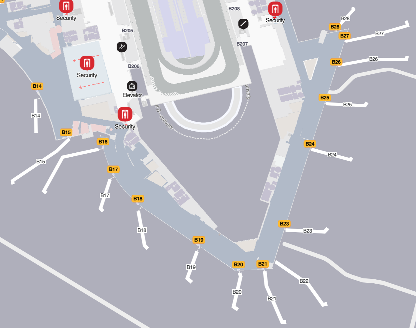 Boston Logan International Airport Terminal B Gates B16 to B28 Boston Logan International Airport Terminal B Gates B16 to B28