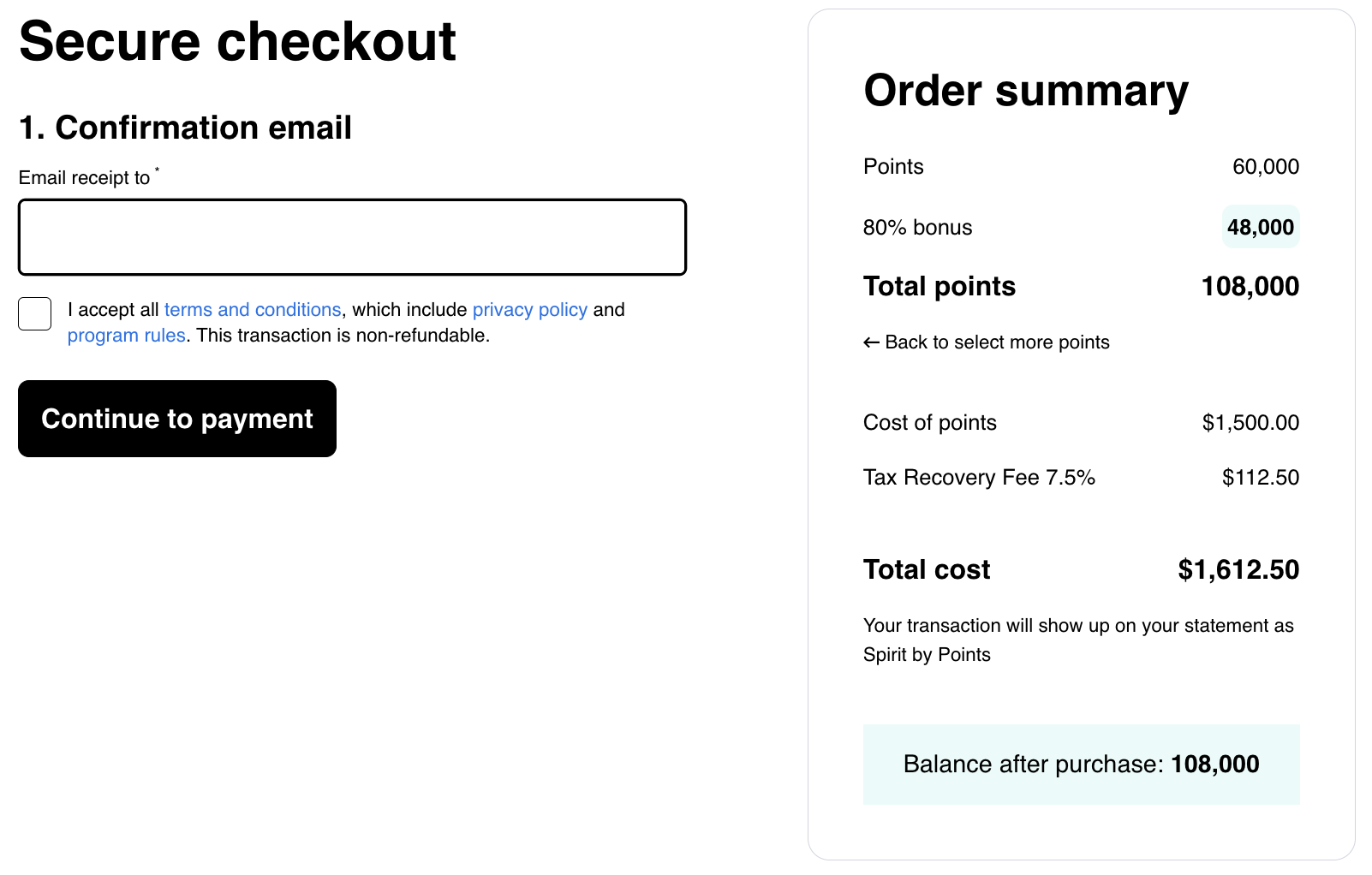 Buy Spirit points80 bonus December 2025