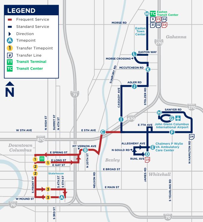 COTA bus route map COTA bus route map 1