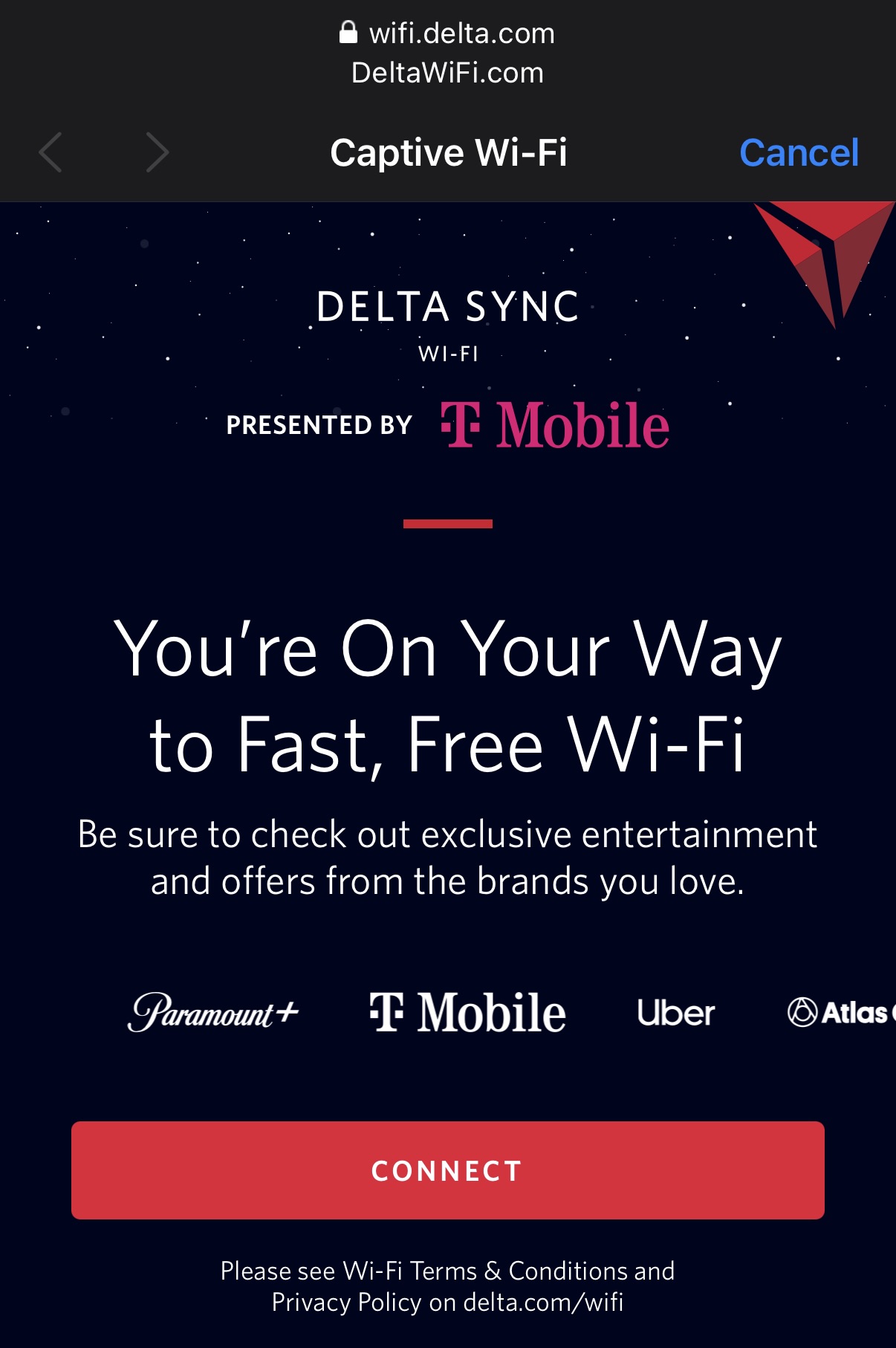 Connecting to Delta Wi-Fi Connecting to Delta Wi-Fi