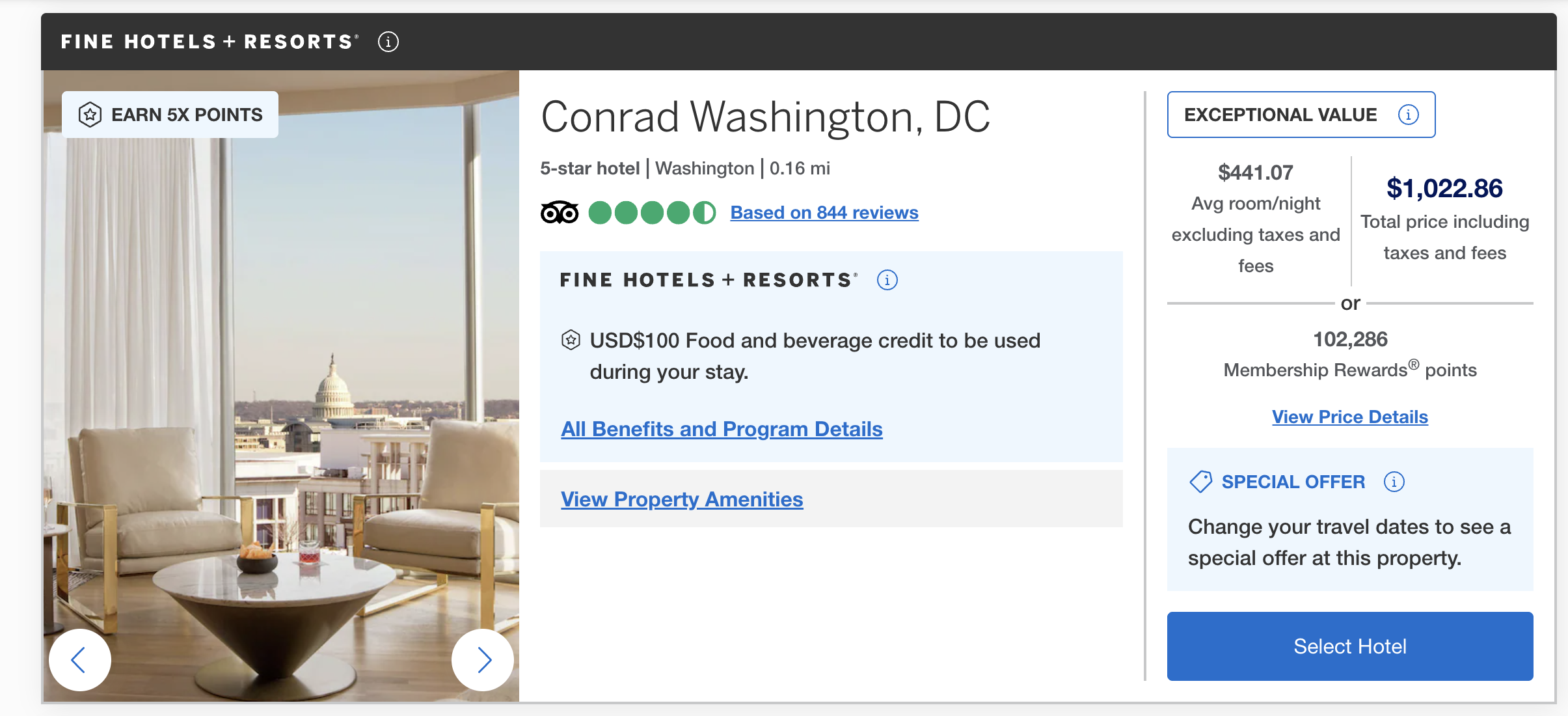 Conrad Washington DC Amex FHR Conrad Washington DC Amex FHR