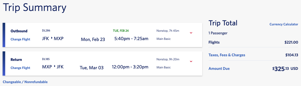 Delta JFK MXP round trip Cyber Monday 326 Delta JFK MXP round trip Cyber Monday 326
