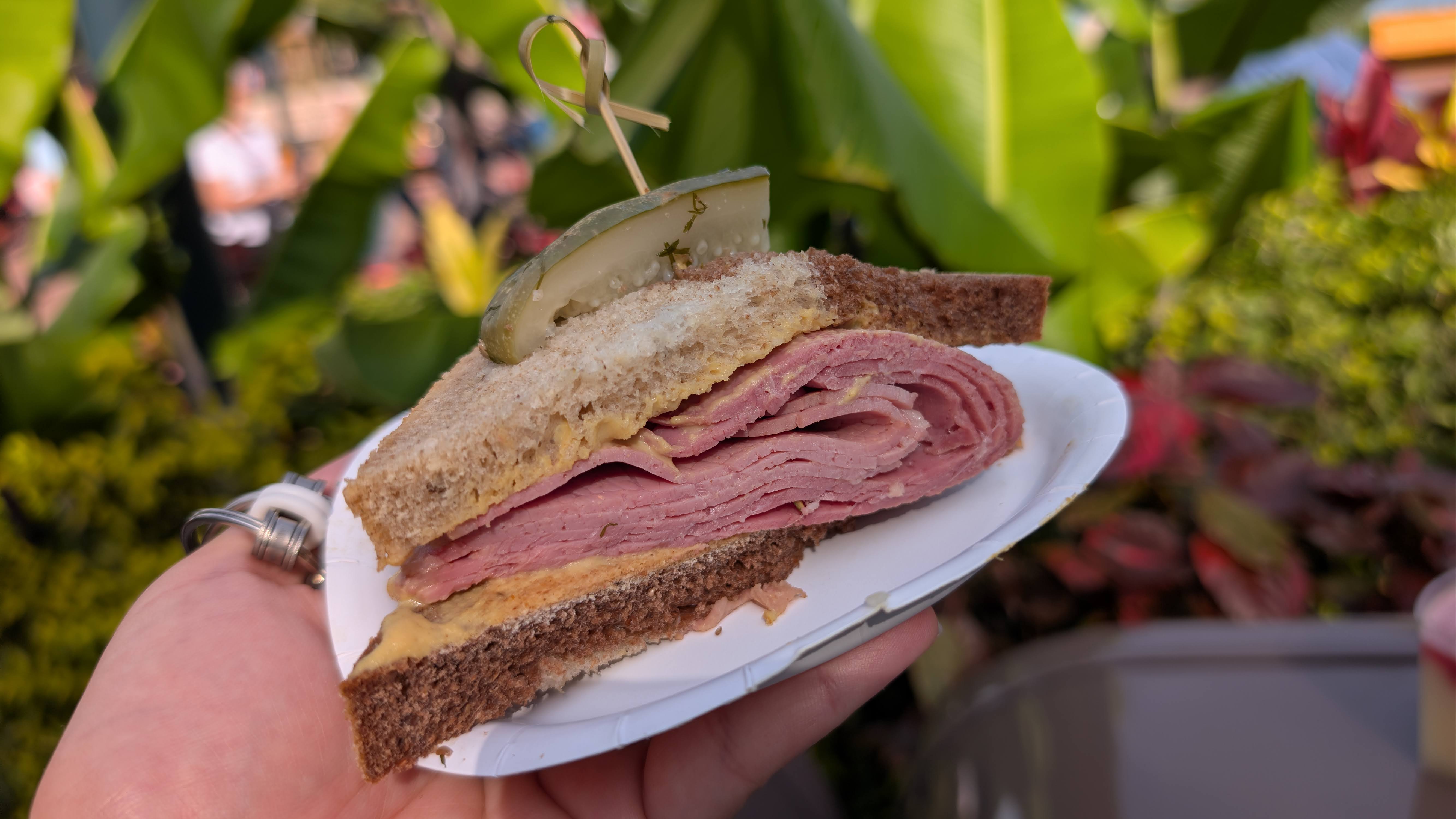 EPCOT International Festival of the Holidays Lchaim pastrami on rye