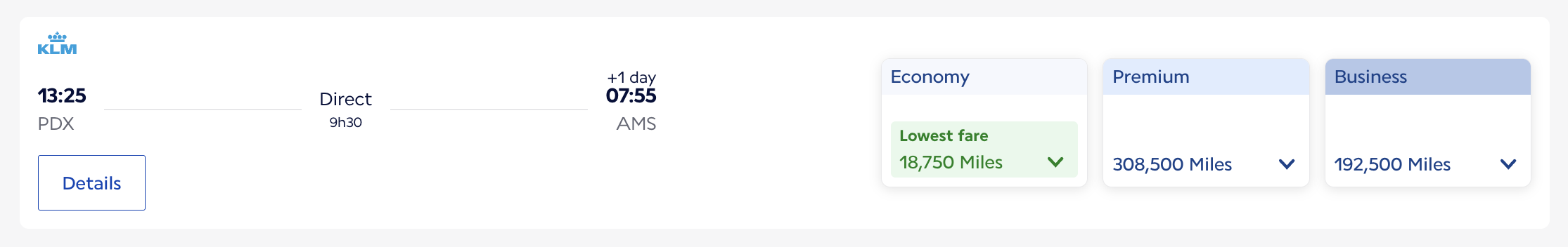 Flying Blue Promo Rewards rates PDX AMS Flying Blue Promo Rewards rates PDX AMS