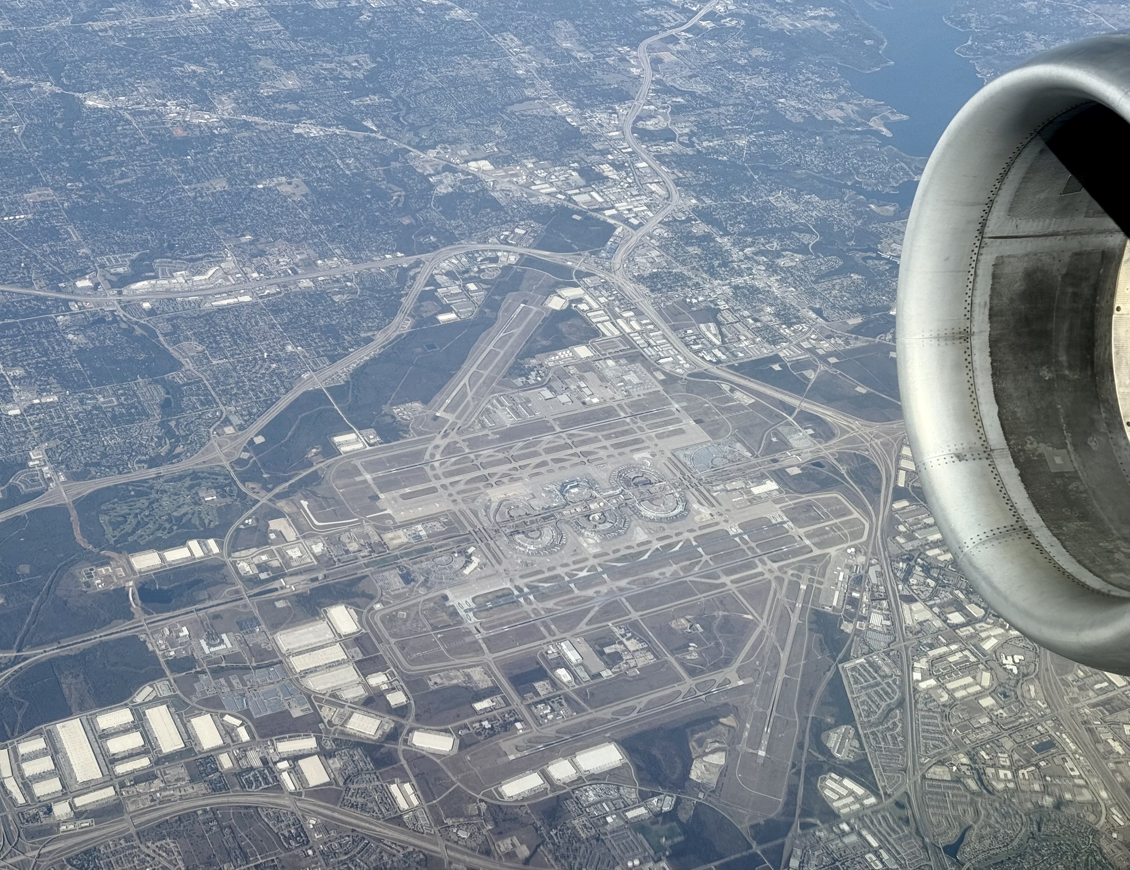 Flying over Dallas Fort Worth DFW Airport Flying over Dallas Fort Worth DFW Airport