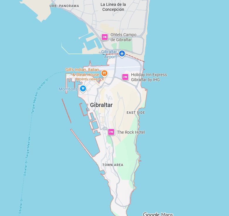 Gibraltar Google Map