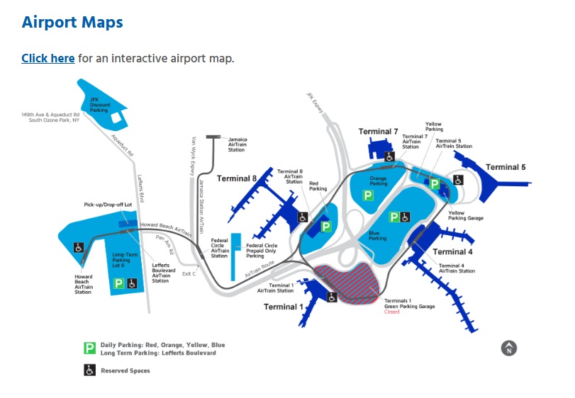 JFK Airport Map JFK Airport Map