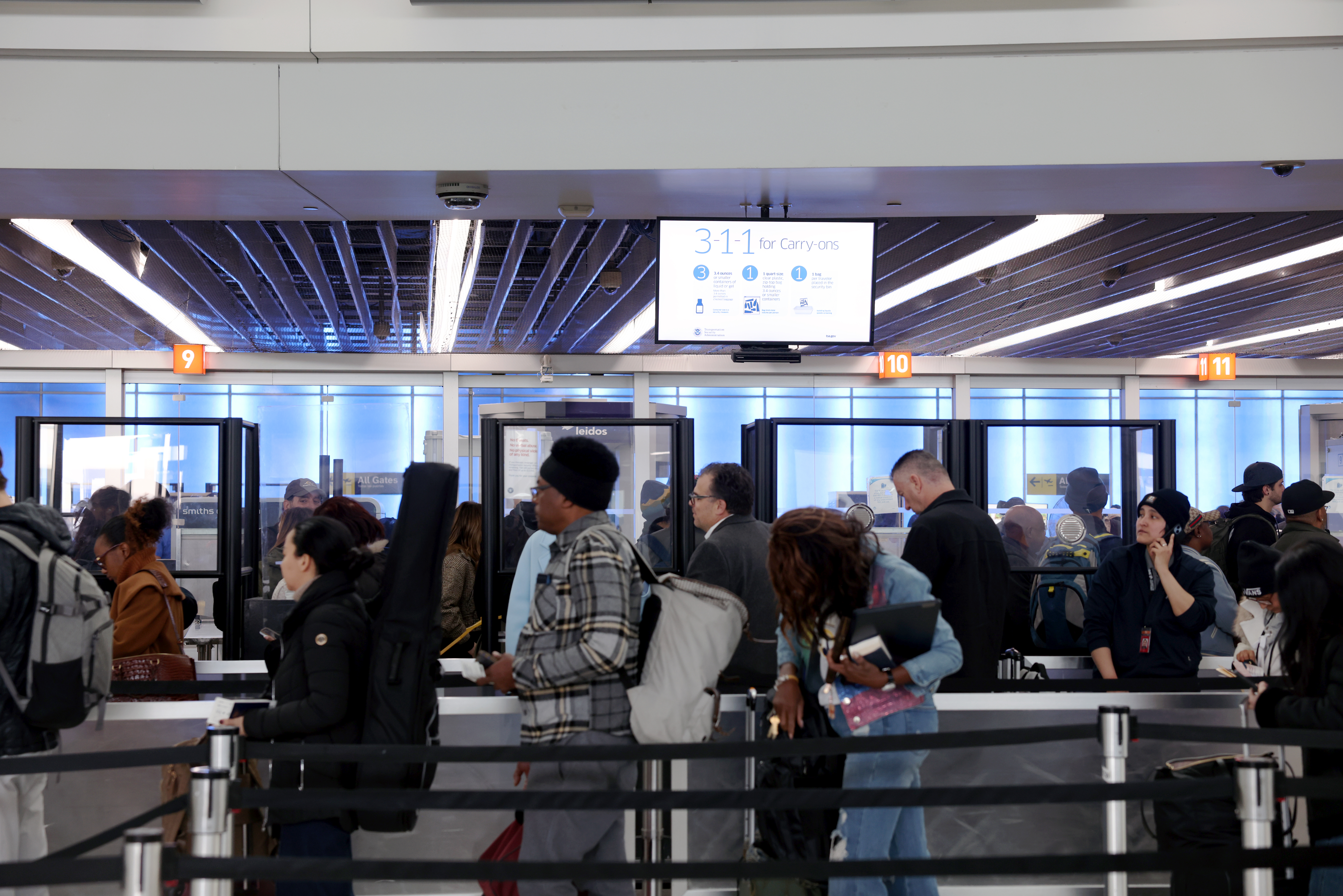 JFK Terminal 5 TSA security checkpoint line