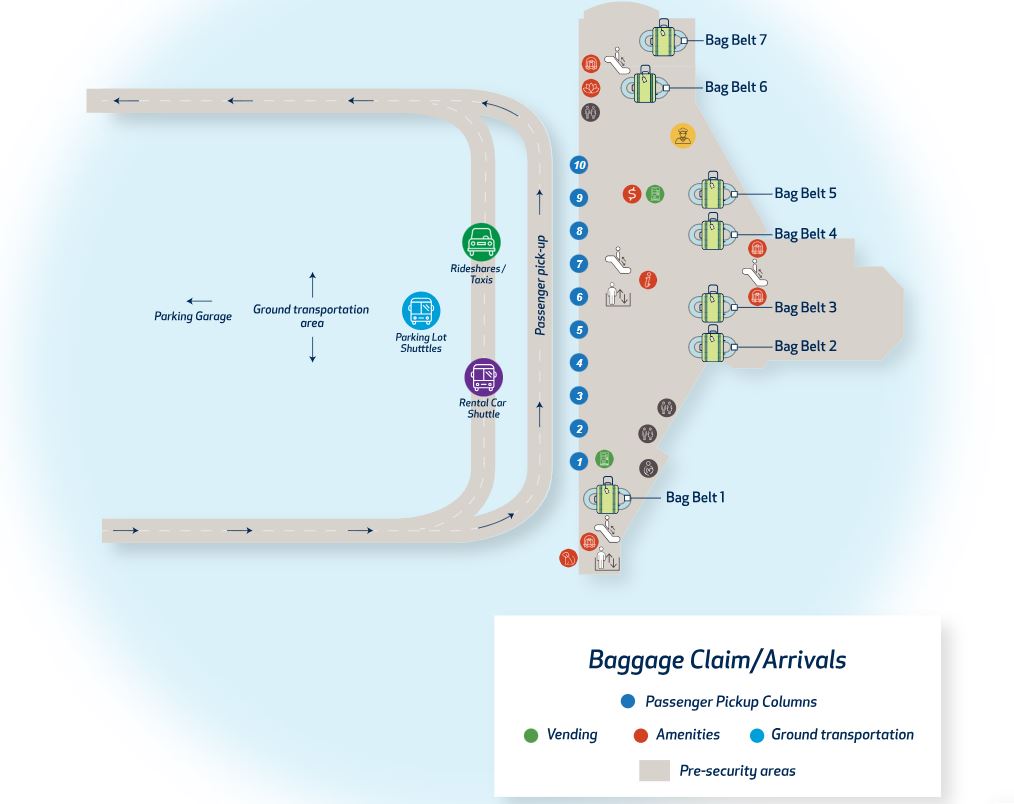 John Glenn Columbus International Airport Arrivals John Glenn Columbus International Airport Baggage Claim