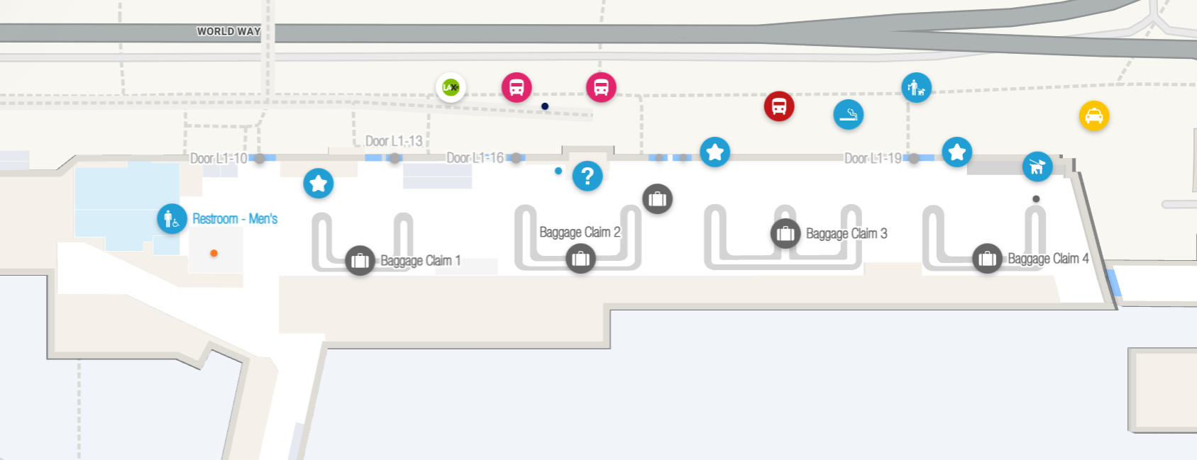 Los Angeles International Airport Terminals 7 and 8 arrivals