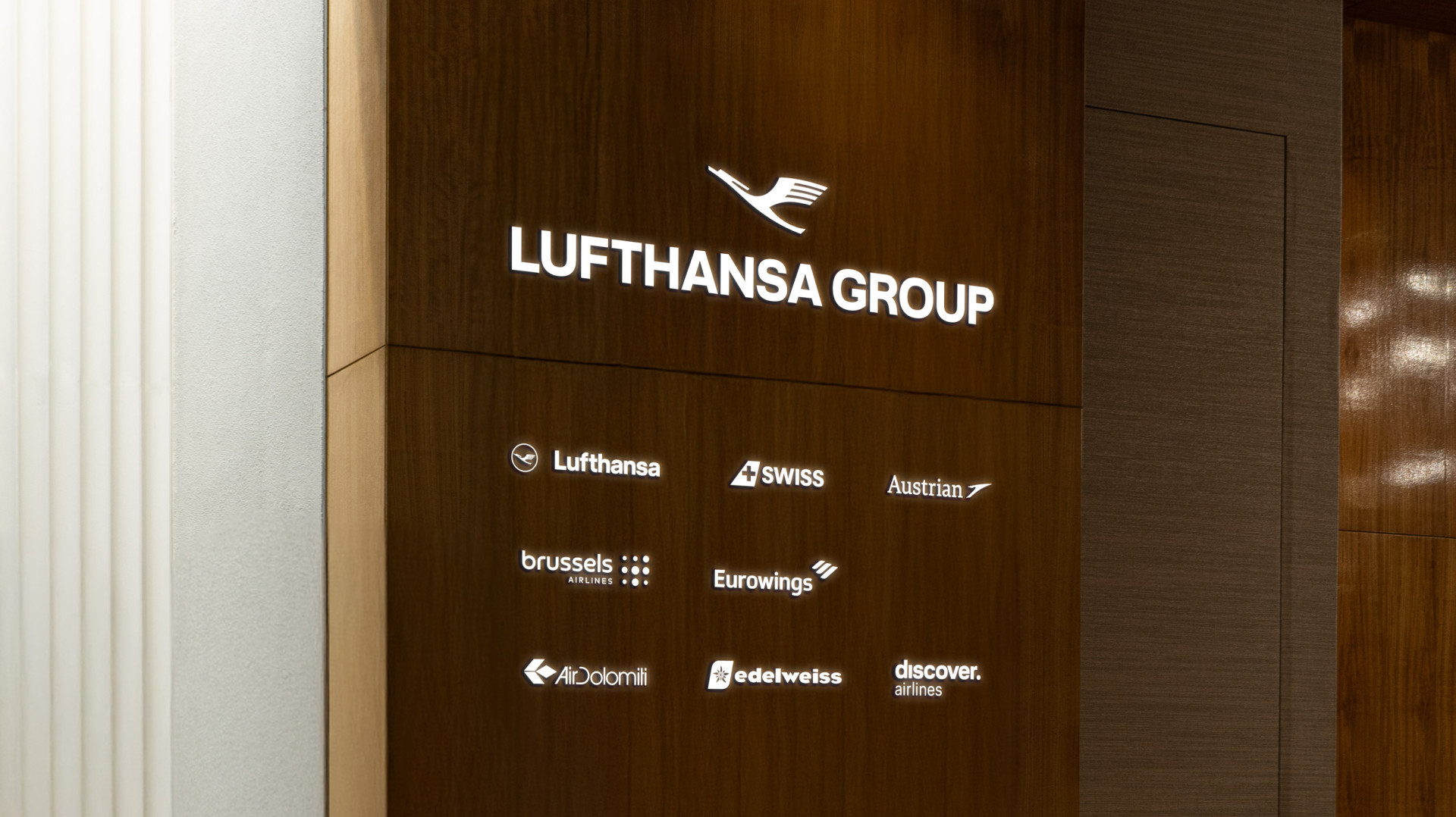 Lufthansa Group Airport Lounge sign Lufthansa Group Airport Lounge sign