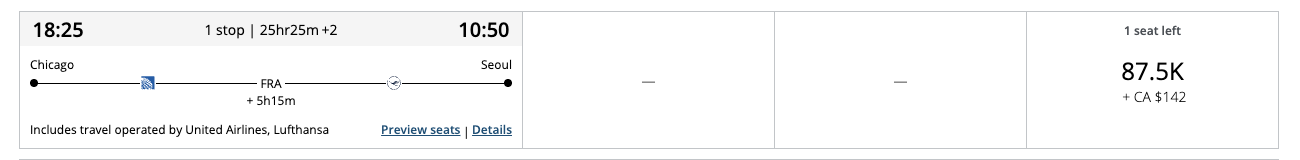 ORD ICN with Aeroplan 87.5k business class ORD ICN with Aeroplan 87.5k business class
