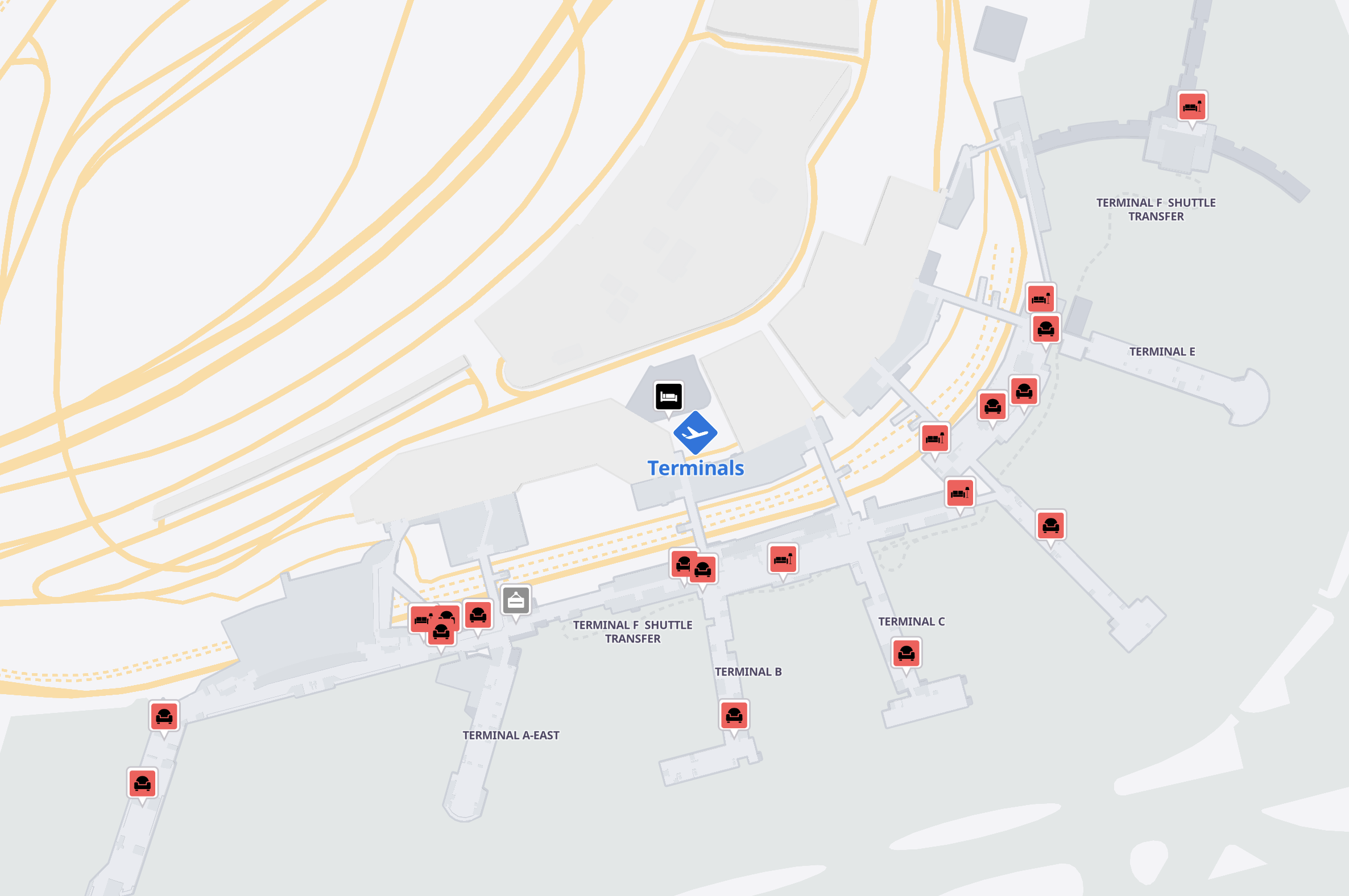 PHL Philadelphia Airport map