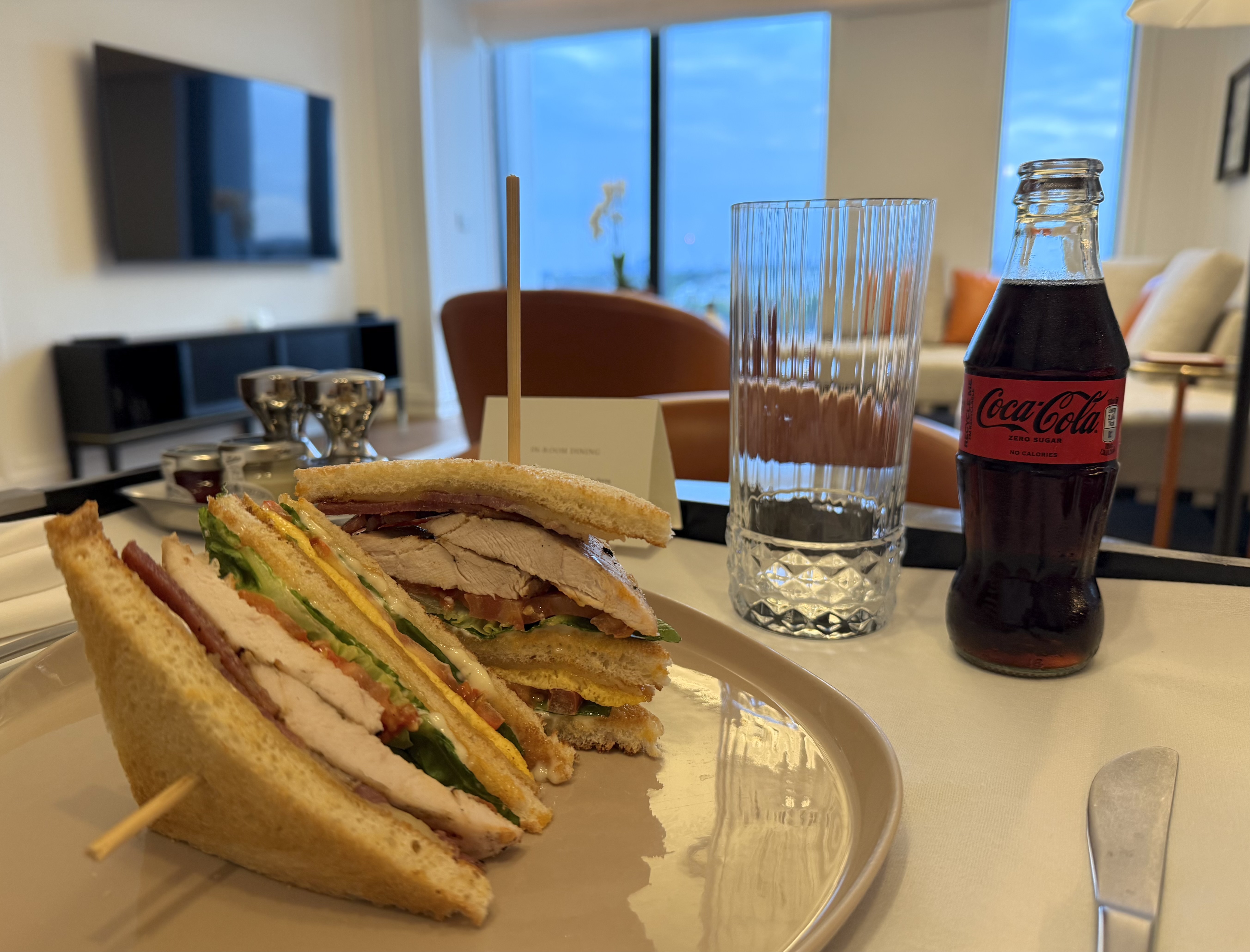 Park Hyatt London River Thames FB club sandwich room service Park Hyatt London River Thames FB club sandwich room service