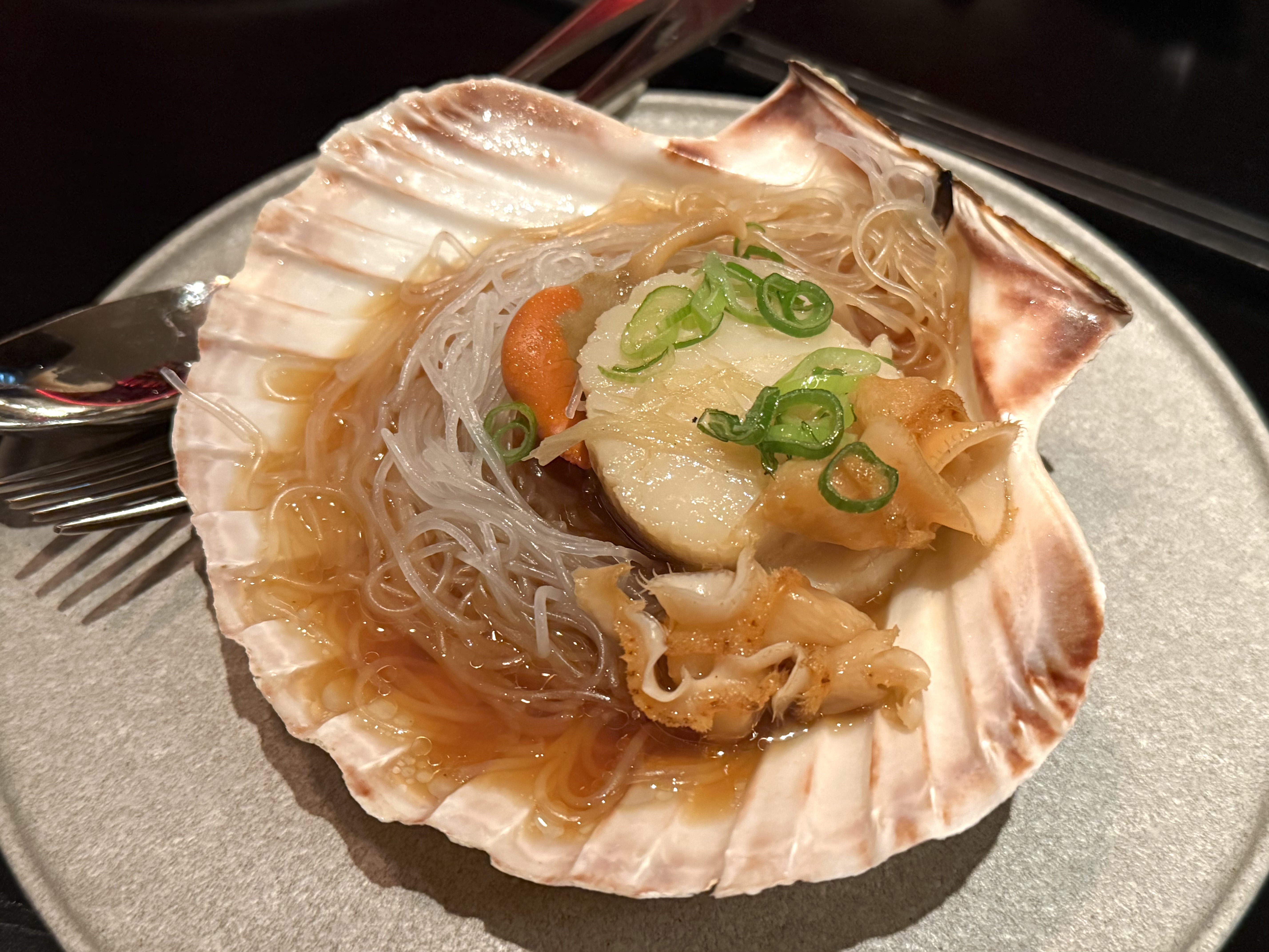 Park Hyatt London River Thames Yu Ge scallop 1