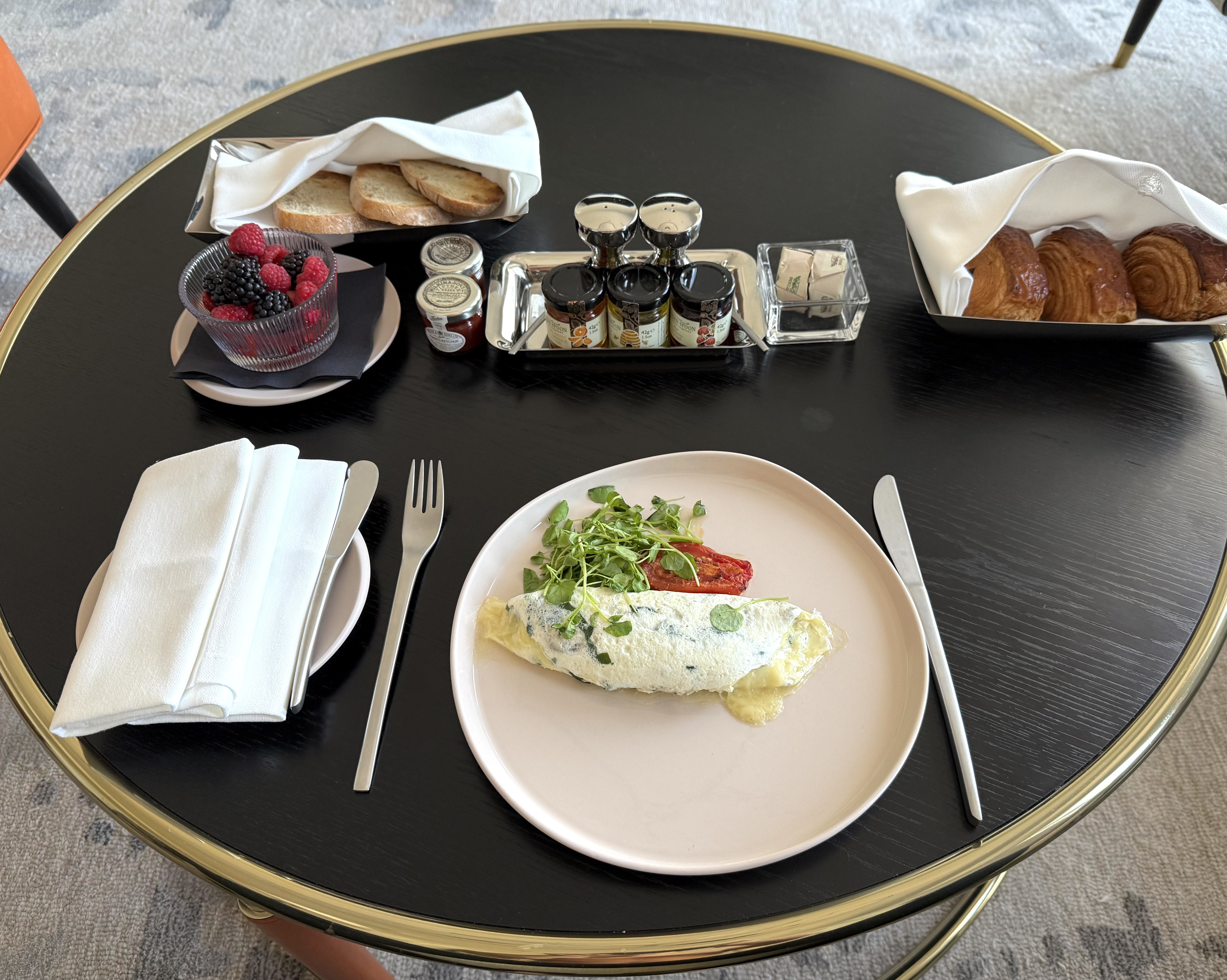 Park Hyatt London River Thames room service breakfast Park Hyatt London River Thames room service breakfast
