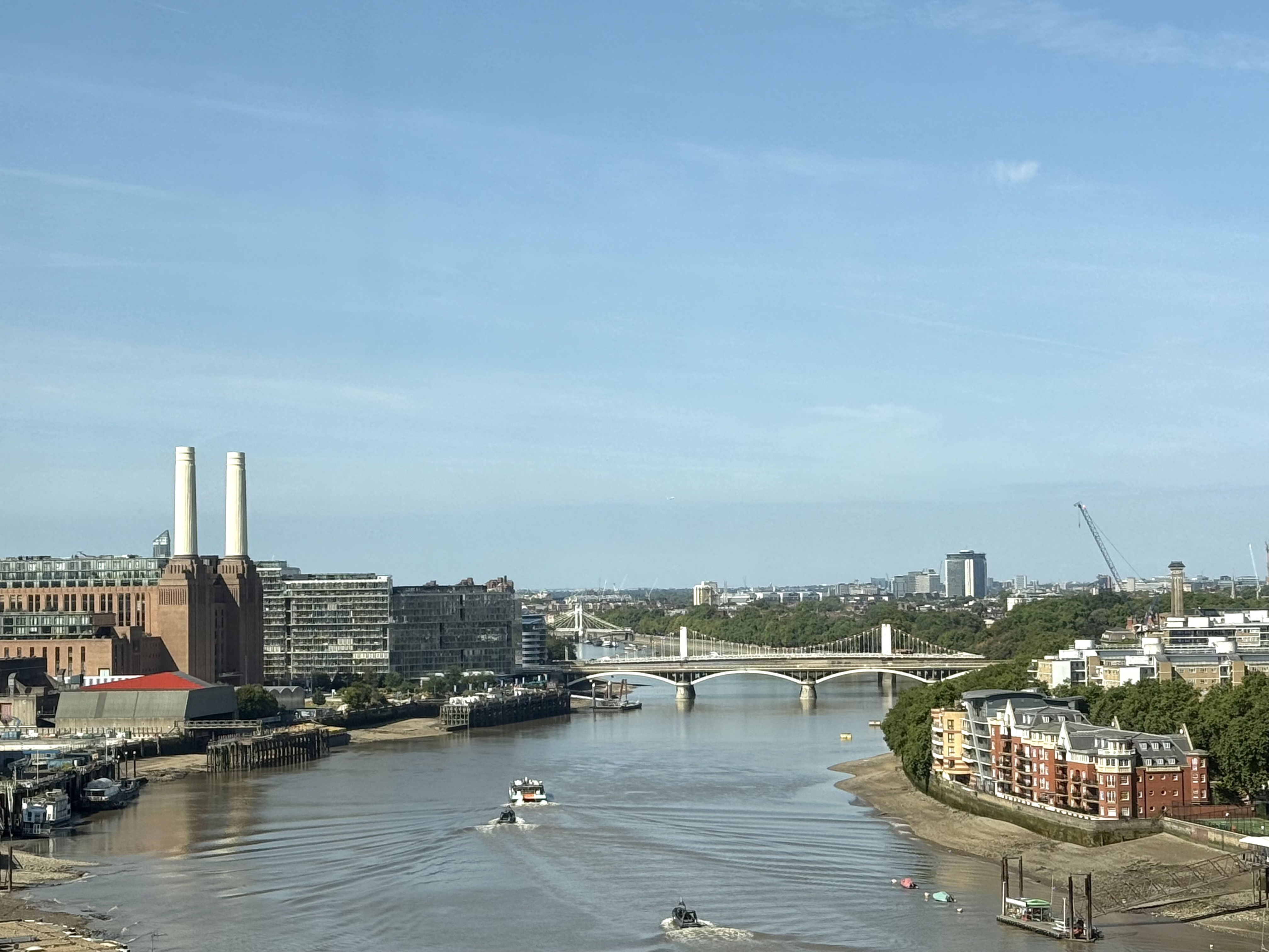Park Hyatt London River Thames view of battersea and power station Park Hyatt London River Thames view of battersea and power station