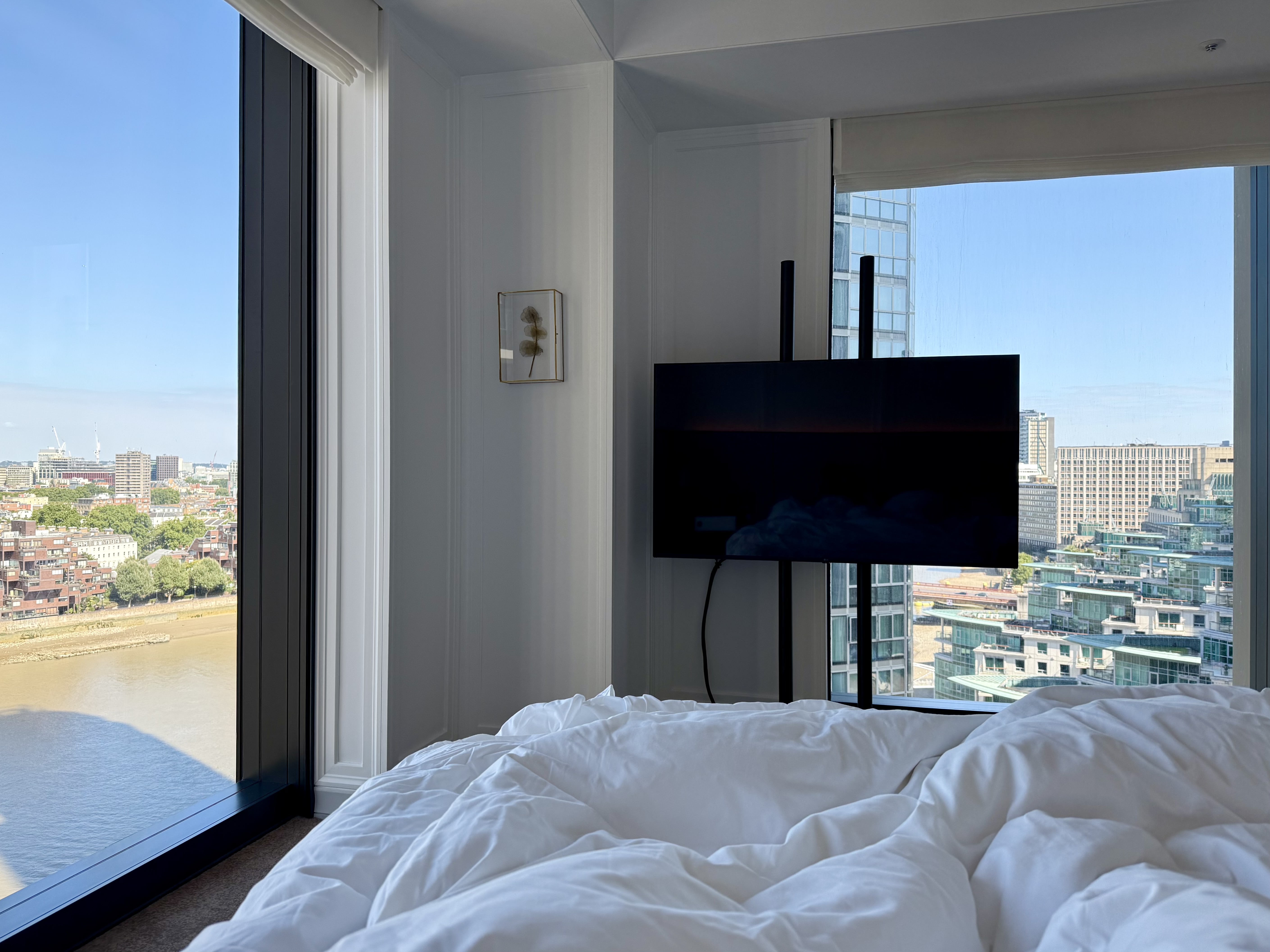 Park Hyatt London River Thames view waking up Park Hyatt London River Thames view waking up
