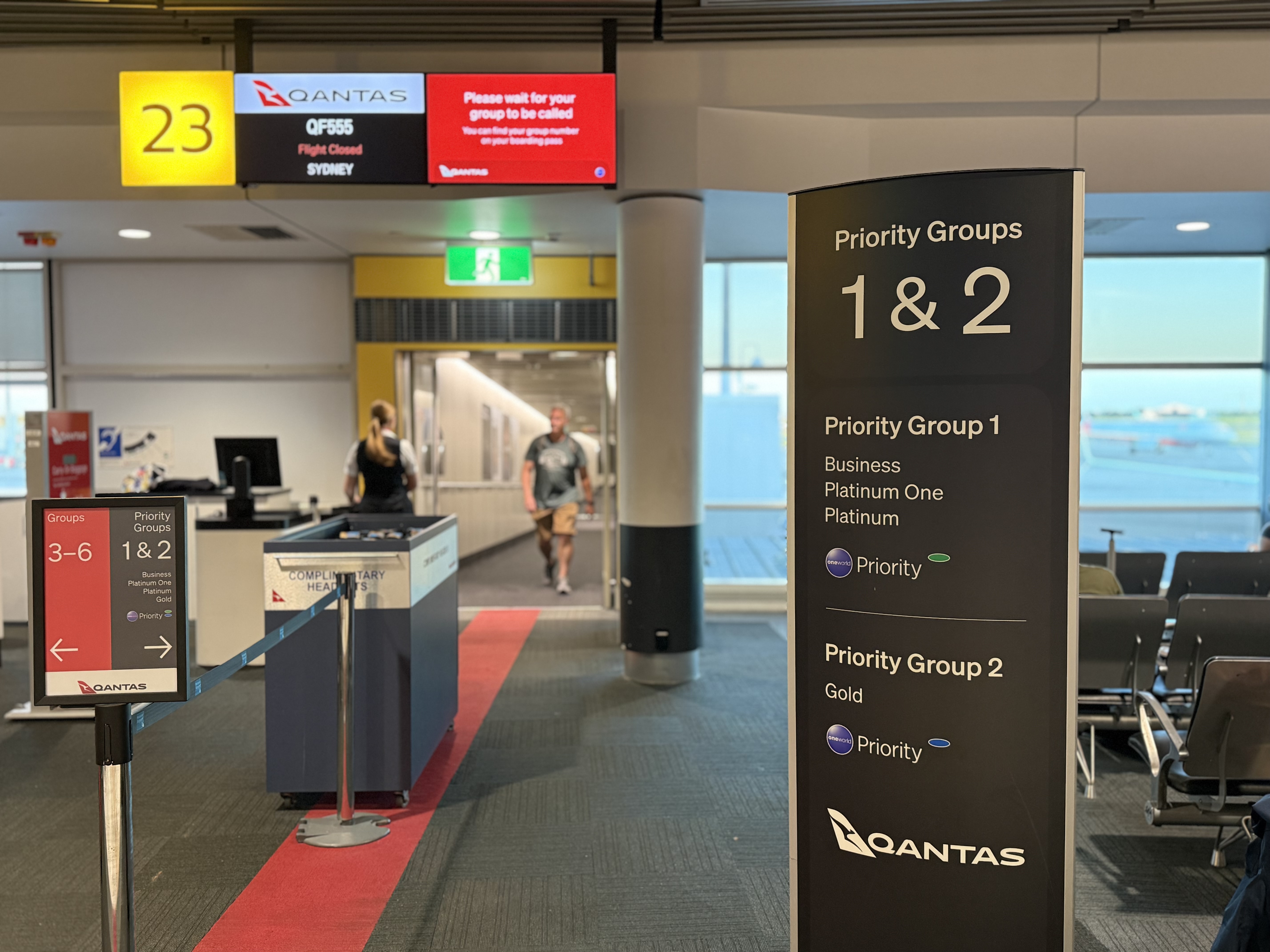 Qantas boarding priority groups
