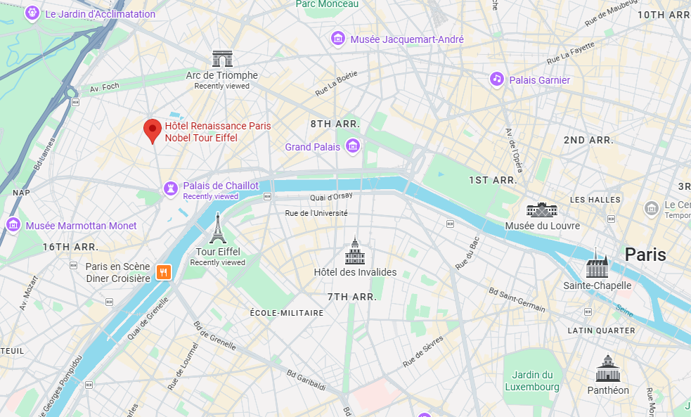 Renaissance Paris Nobel Tour Eiffel Hotel Google Maps
