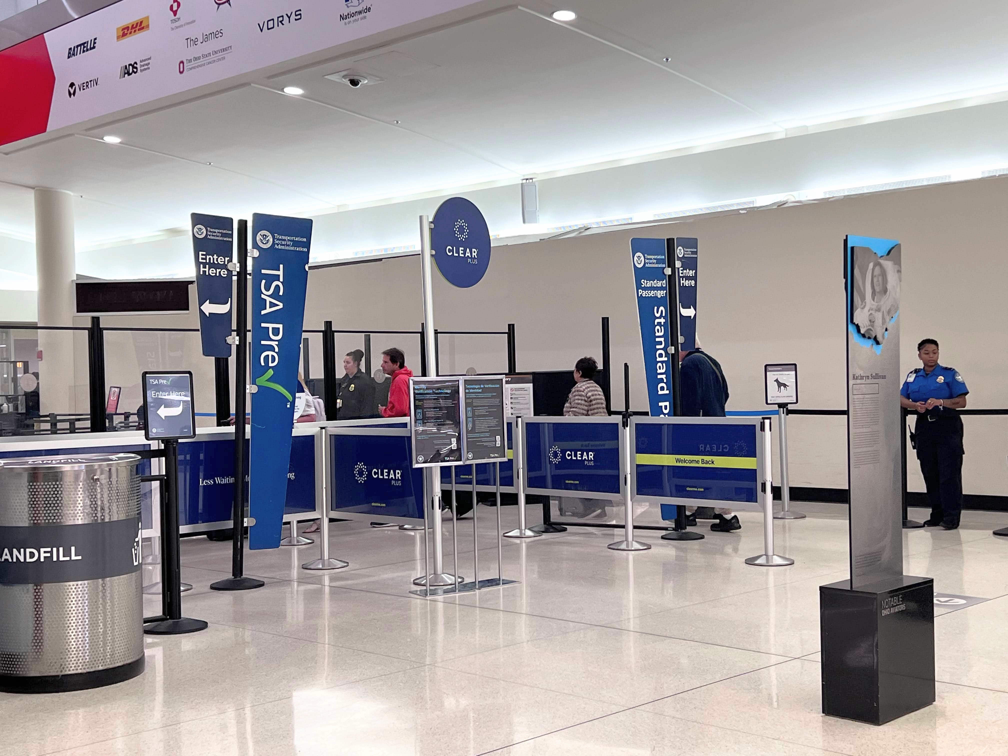 Security checkpoint at CMH Columbus airport Security checkpoint at CMH Columbus airport