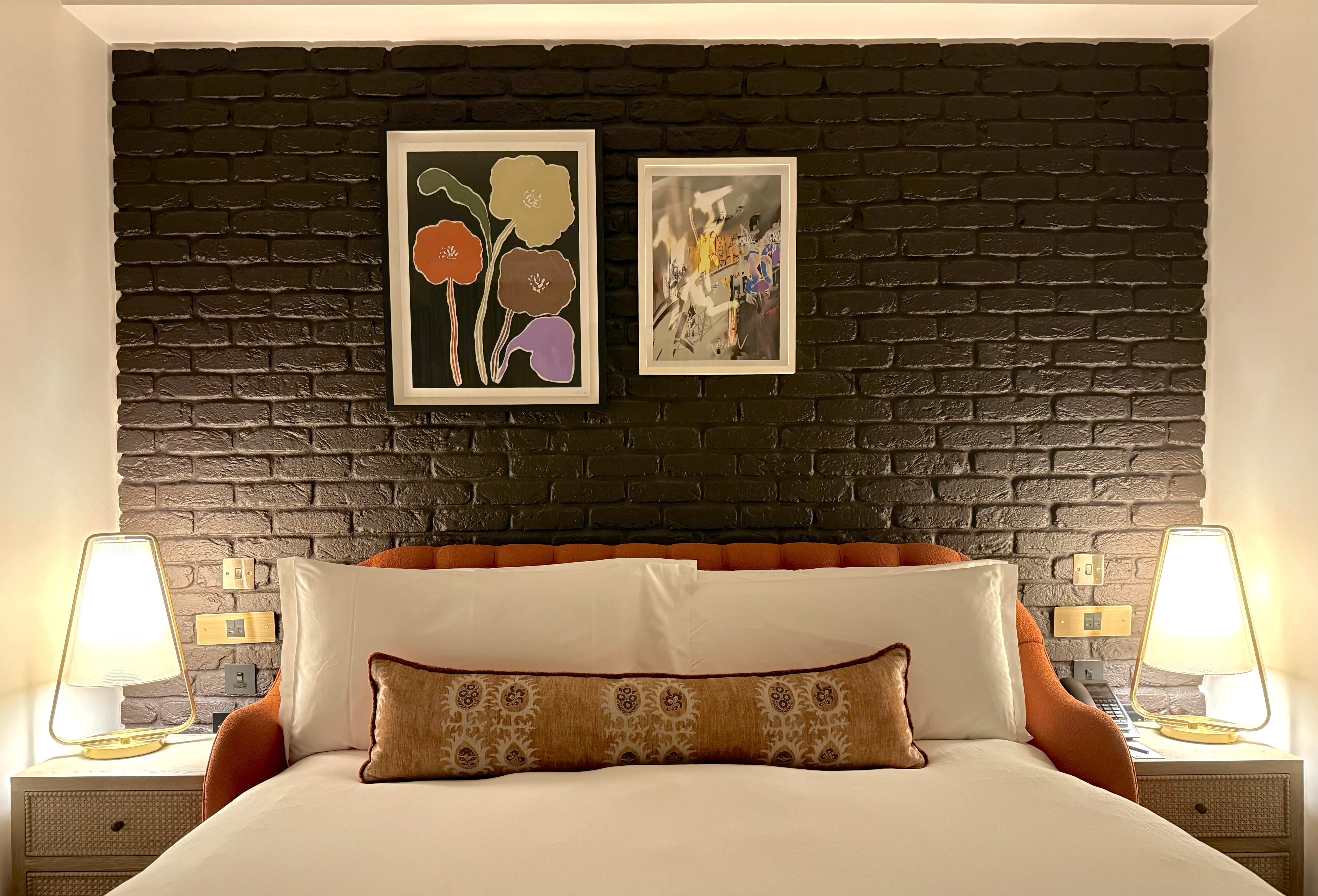 Virgin Hotels London Shoreditch bedroom wall Virgin Hotels London Shoreditch bedroom wall