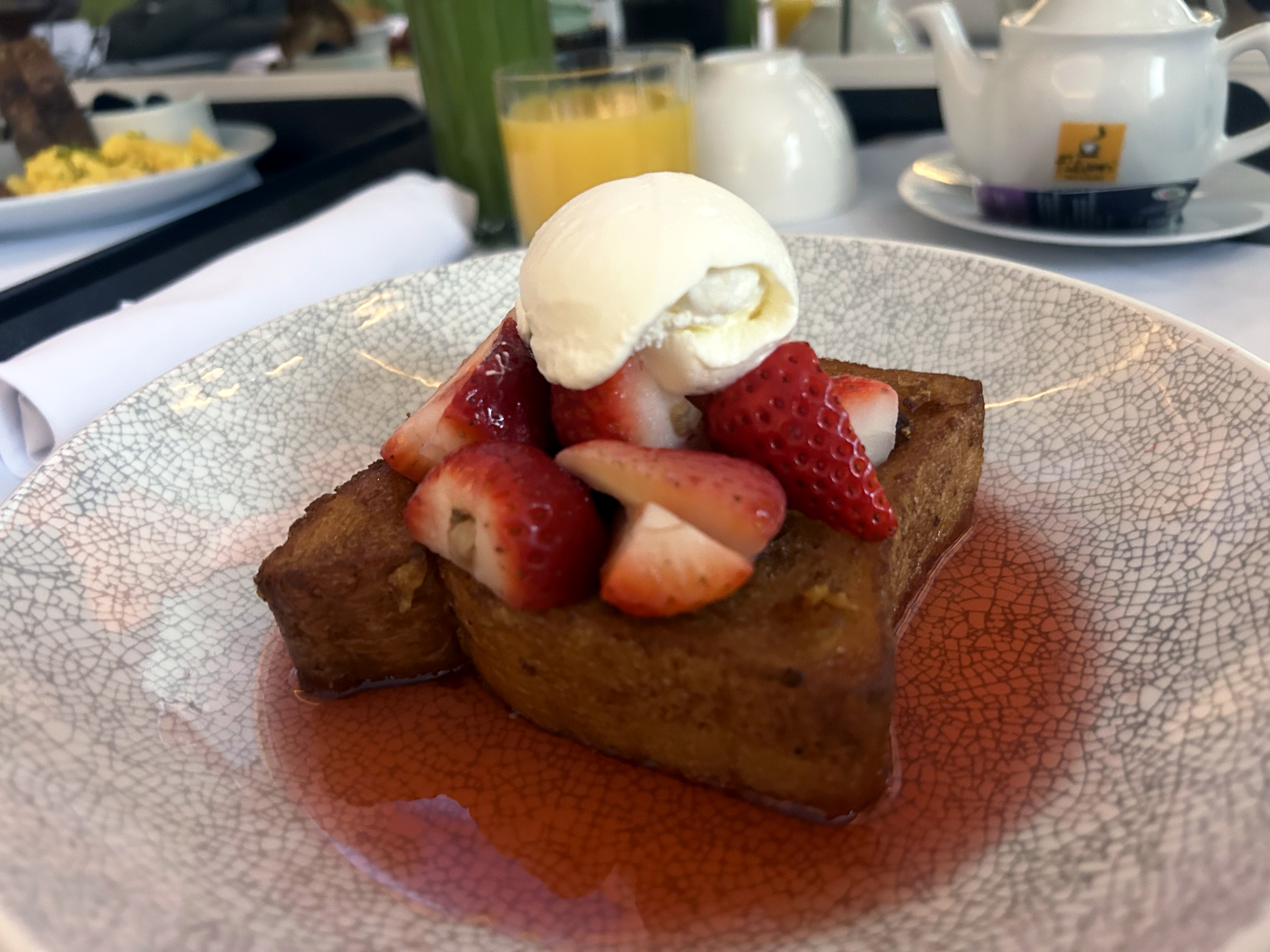 Vogue Hotel Hilton Montreal room service French toast Vogue Hotel Hilton Montreal room service French toast