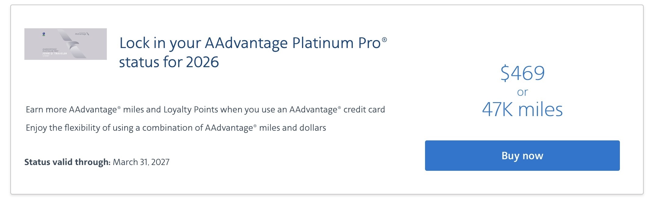 AA buy up offer Platinum Pro 2026 AA buy up offer Platinum Pro 2026