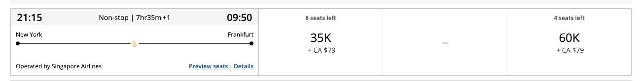 Aeroplan JFK FRA 60k Aeroplan JFK FRA 60k
