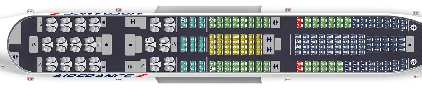 Air France A330 200 seat map Air France A330 200 seat map