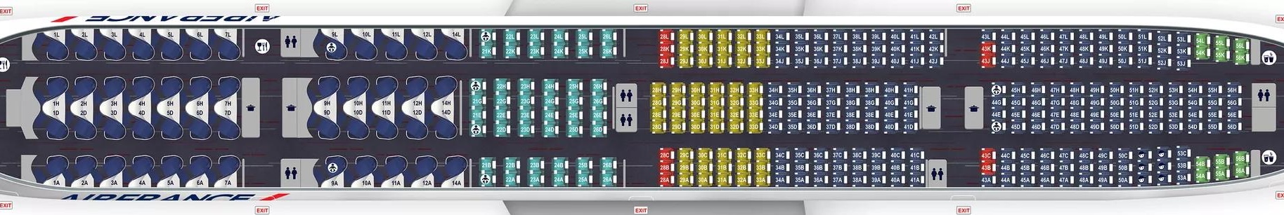 Air France B777 300ER seat map layout 2 Air France B777 300ER seat map layout 2