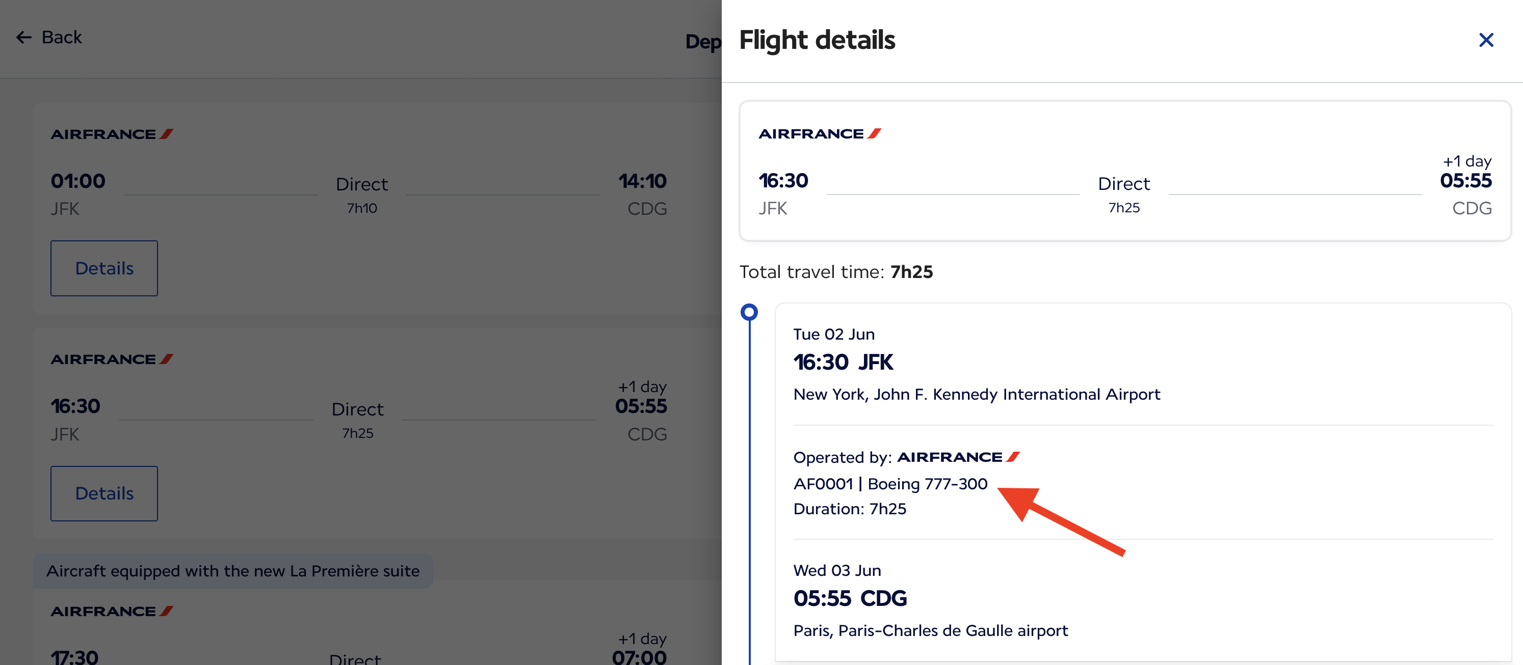 Air France aircraft type details Air France aircraft type details