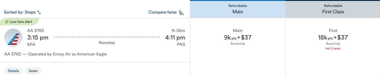 Screenshot Alaska Airlines 9k Points Screenshot