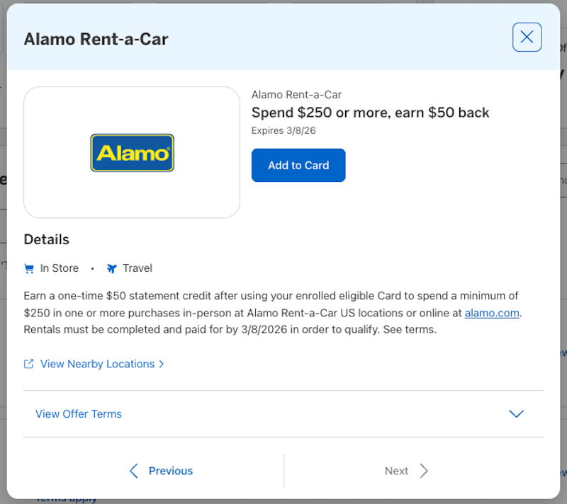 Amex Offer Alamo January 2026 Amex Offer Alamo January 2026