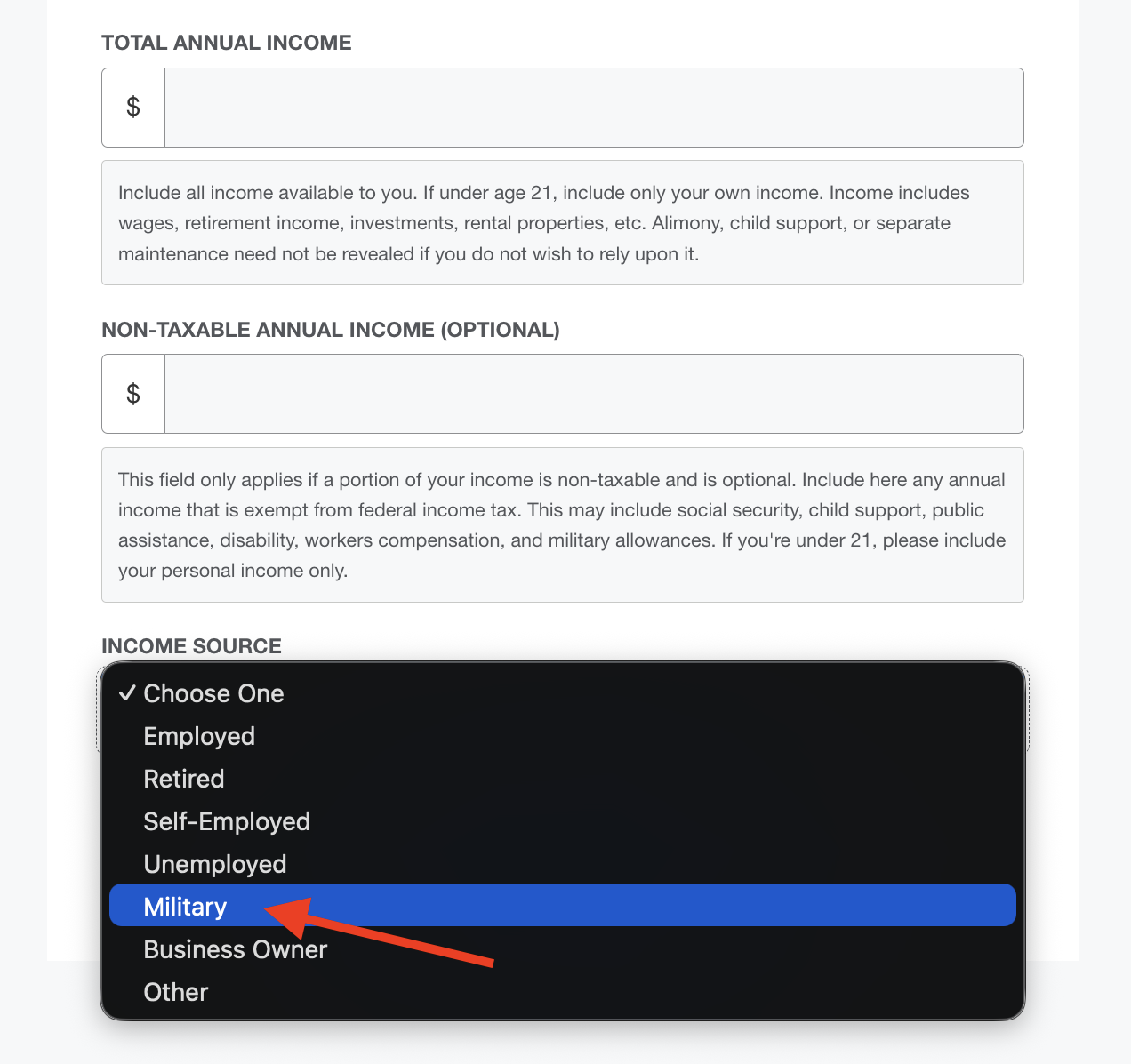Amex Platinum card military income