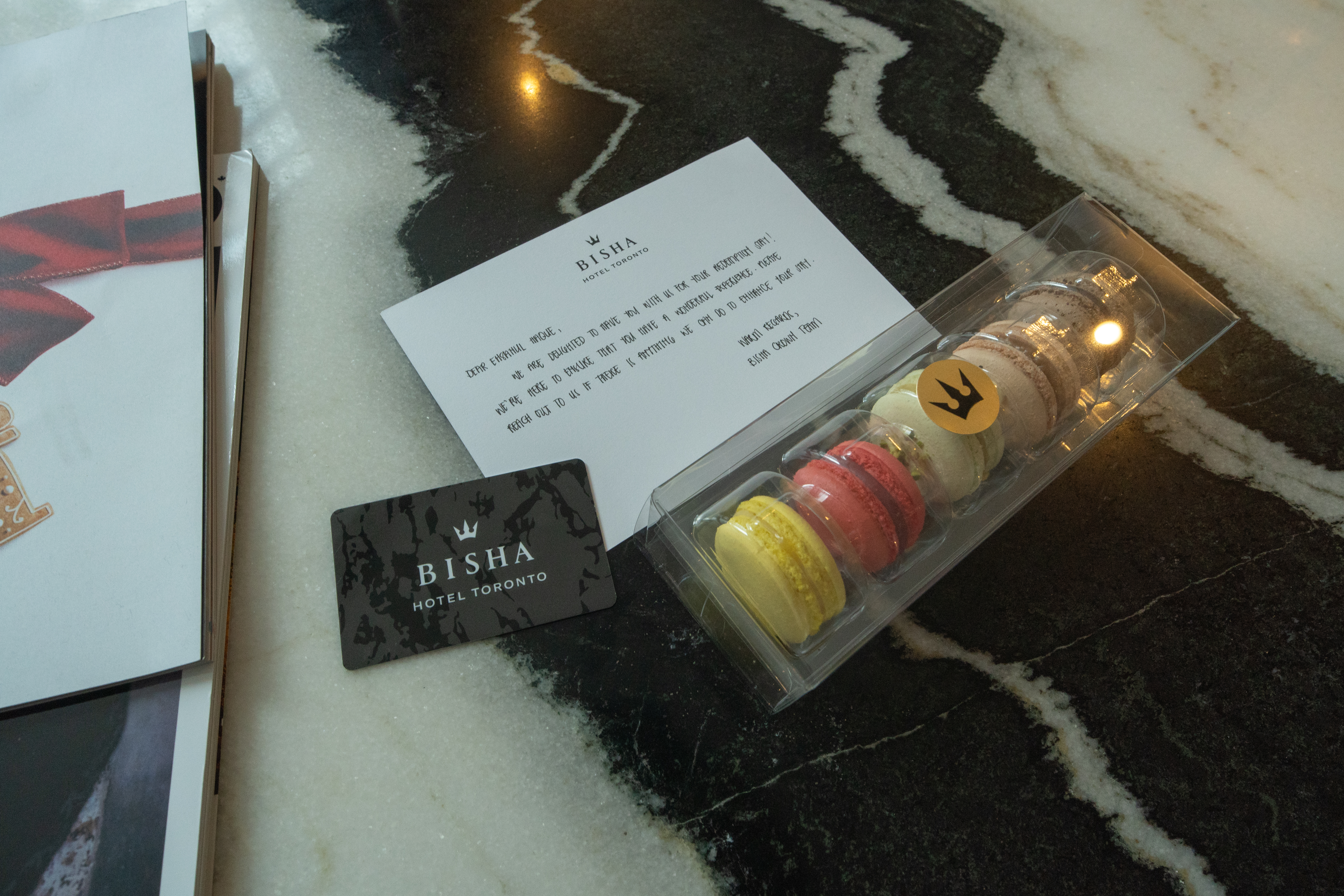 BISHA, a Luxury Collection Hotel, Toronto macarons BISHA, a Luxury Collection Hotel, Toronto macarons