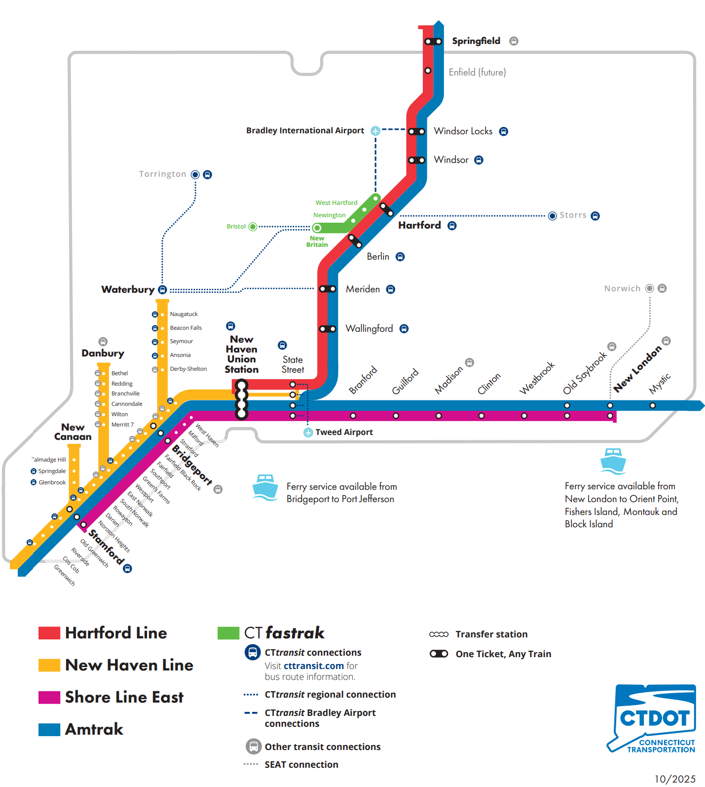 Bradley International Hartford Line Stations 1
