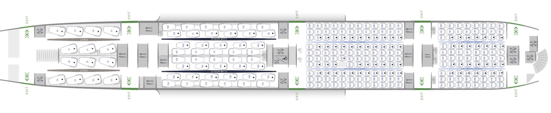British Airways A380 seat map lower deck British Airways A380 seat map lower deck