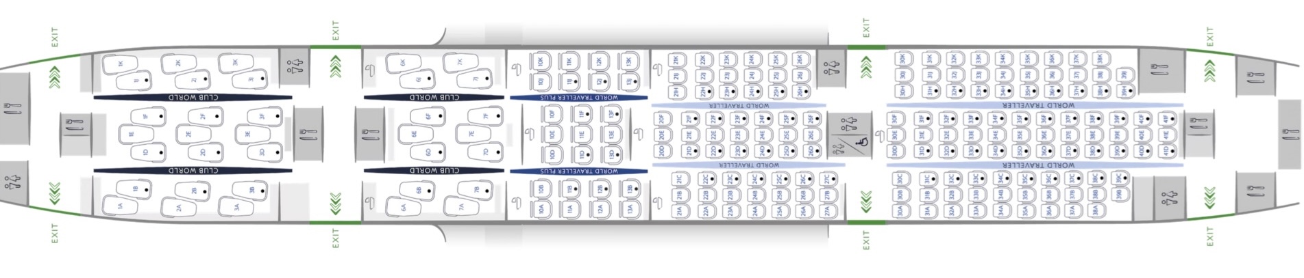British Airways B787 8 seat map old business British Airways B787 8 seat map old business