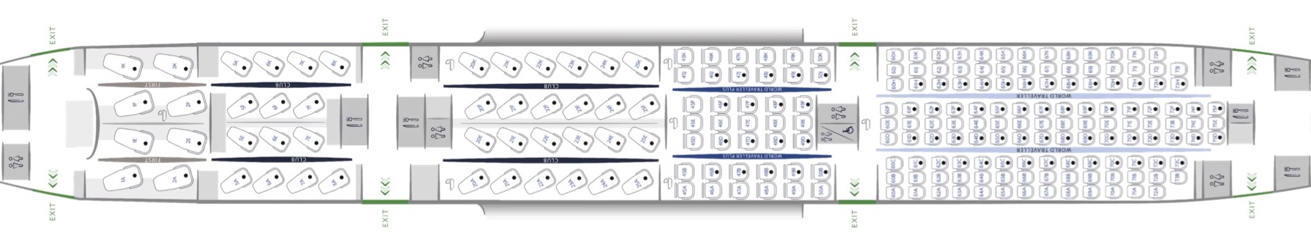 British Airways B787 9 seat map Club Suites British Airways B787 9 seat map Club Suites